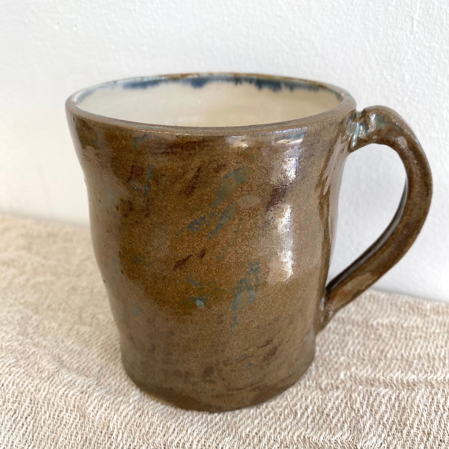 Angel in Brown and Metallic Black - Large Mug