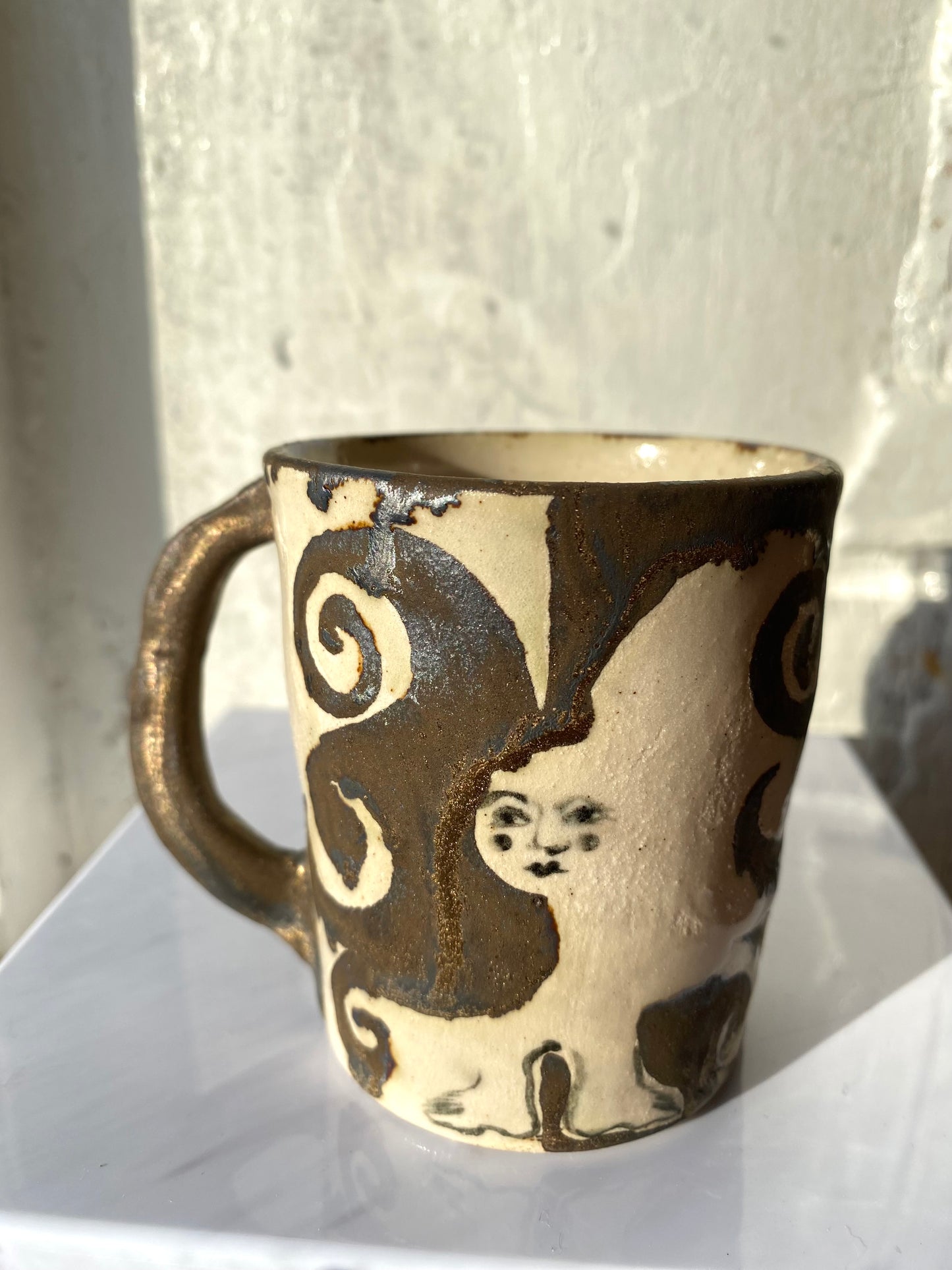 Angel in Gold and White - Medium Coffee Cup