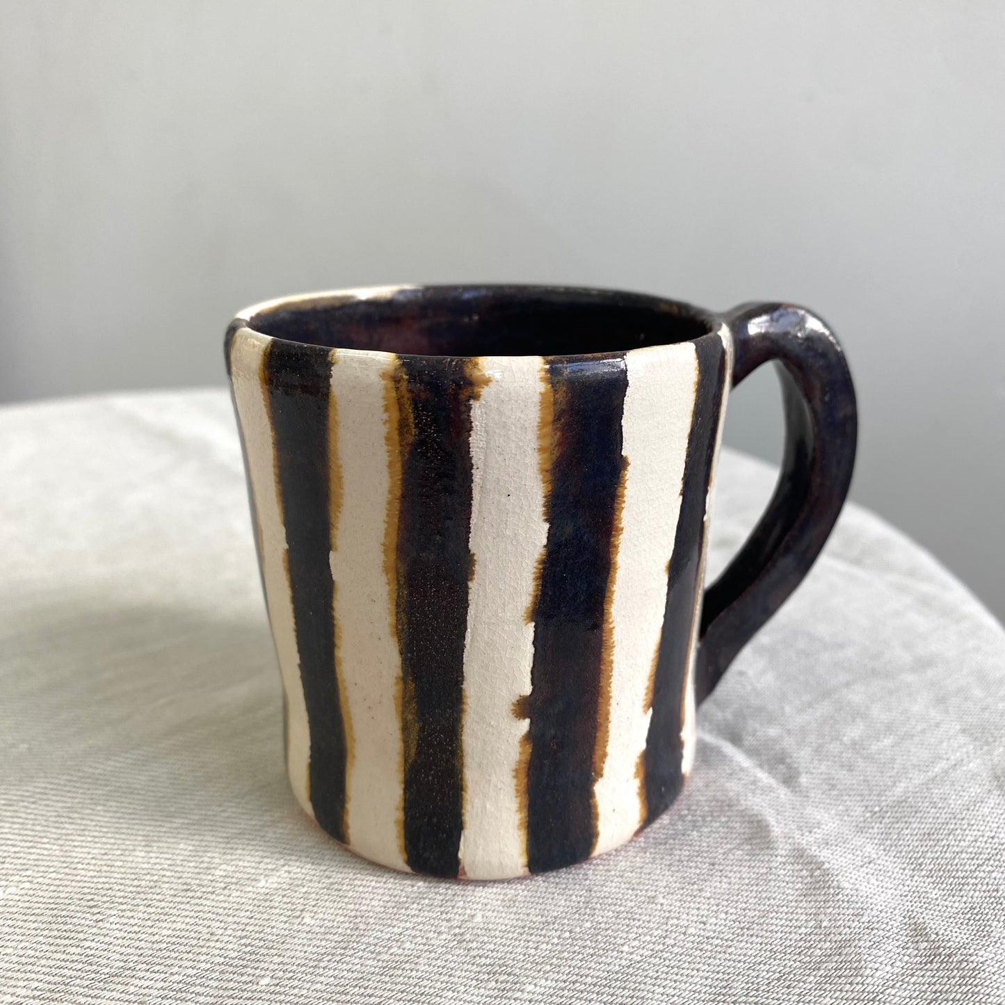 Angel in Dark Shimmering Purple and White - Medium Coffee Cup