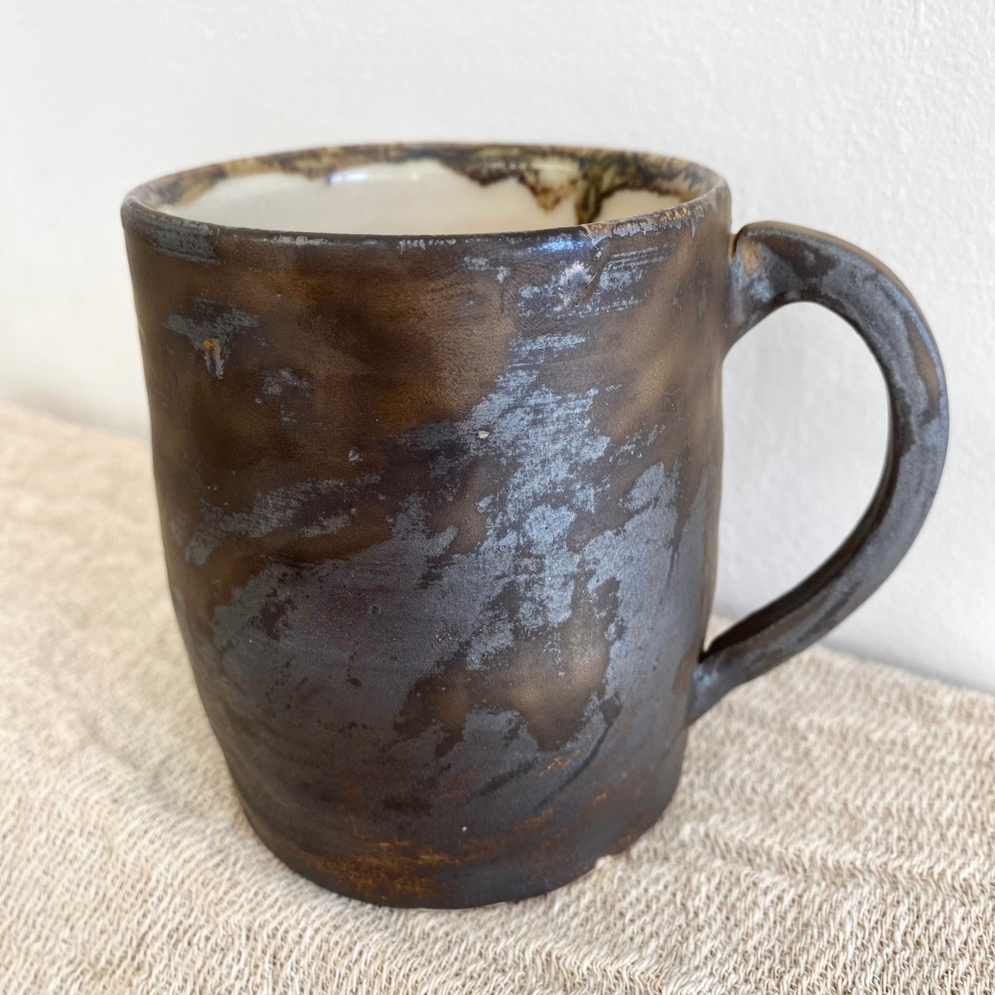 Angel in Jade Green and Metallic Brown - Large Mug