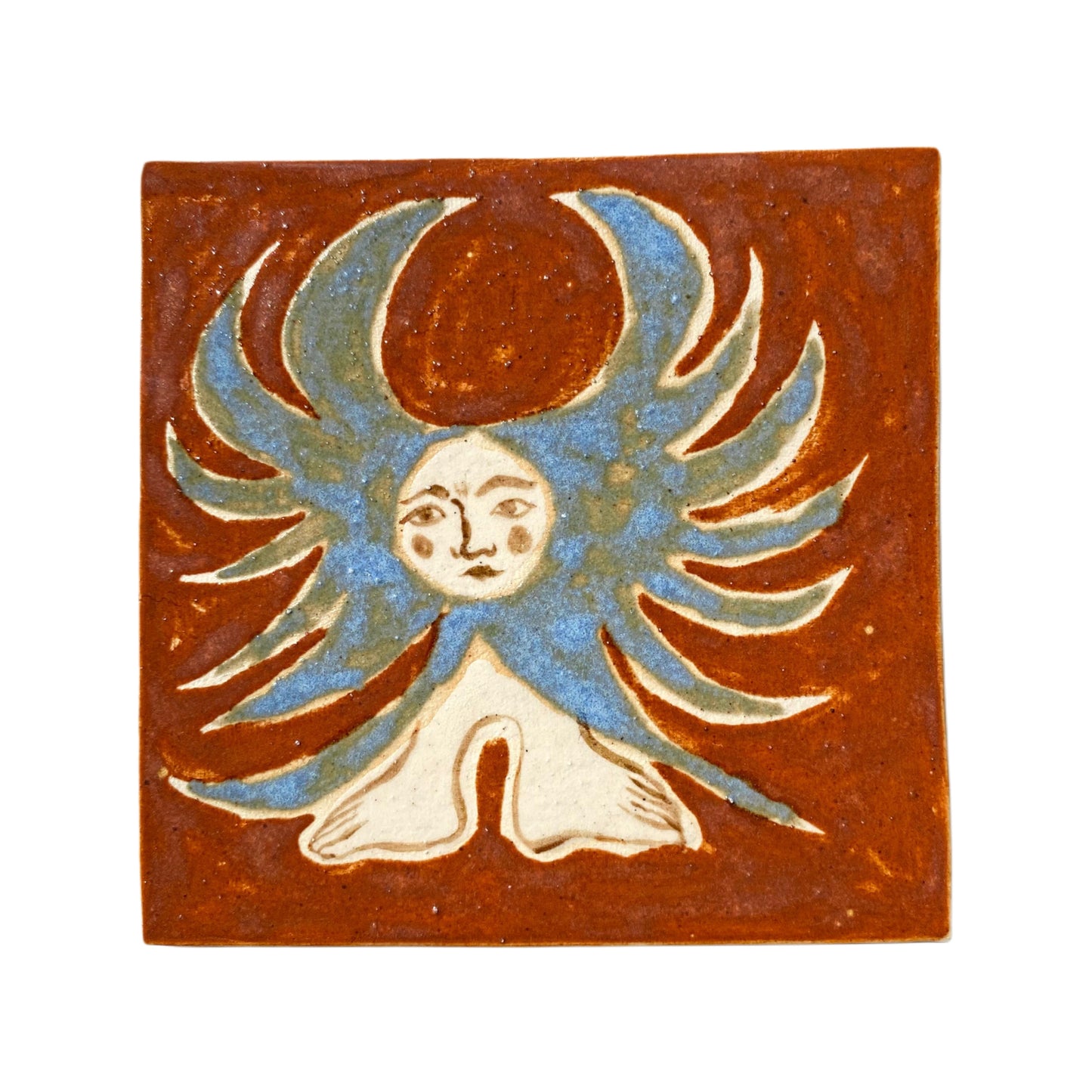 Angel in Blue & Red - Ceramic Tile