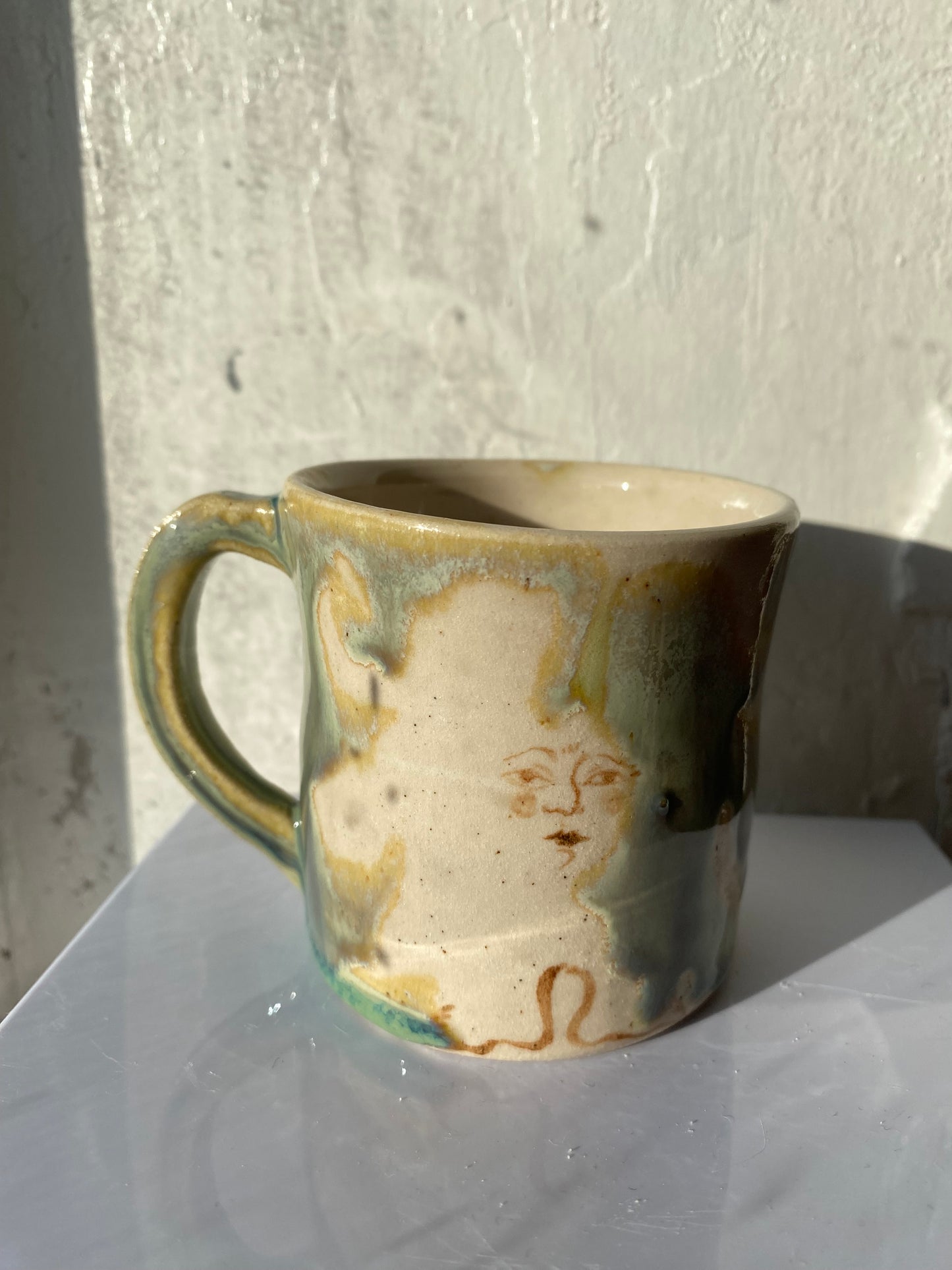 Angel in Soft Blue and White - Medium Coffee Cup