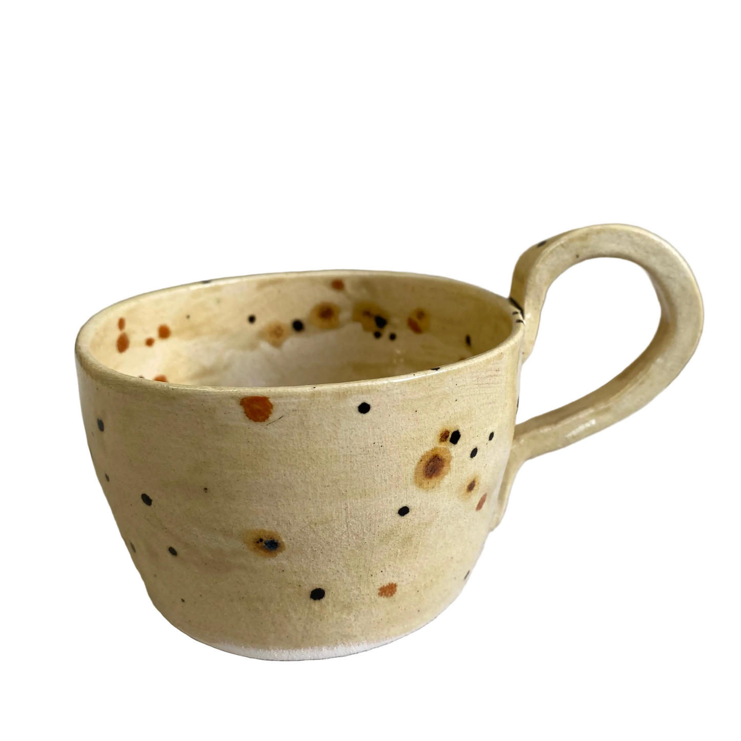 Angel in Terracotta and Spotted Cream - Large Coffee Cup