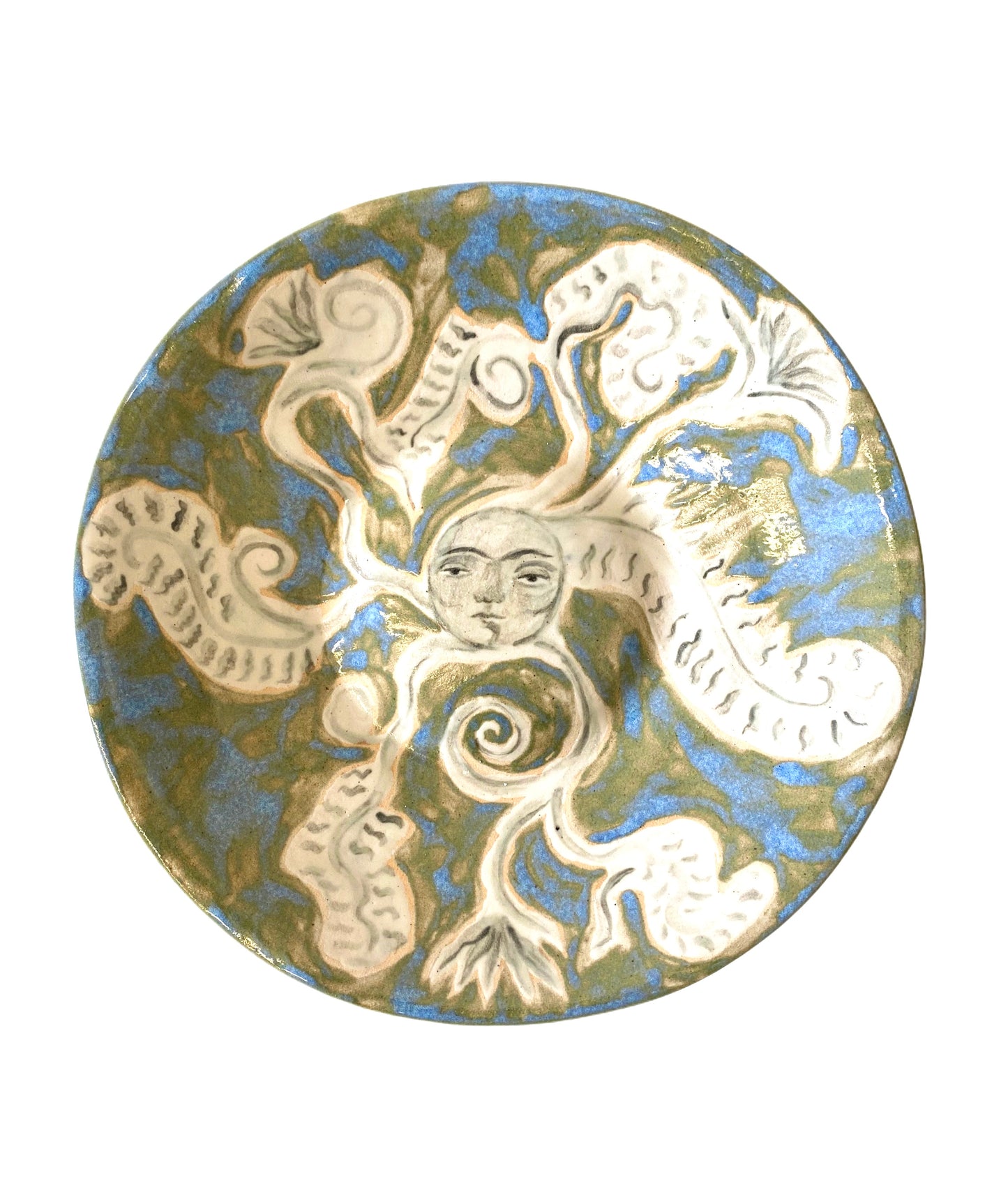 Sylvan Plate in Blue Green
