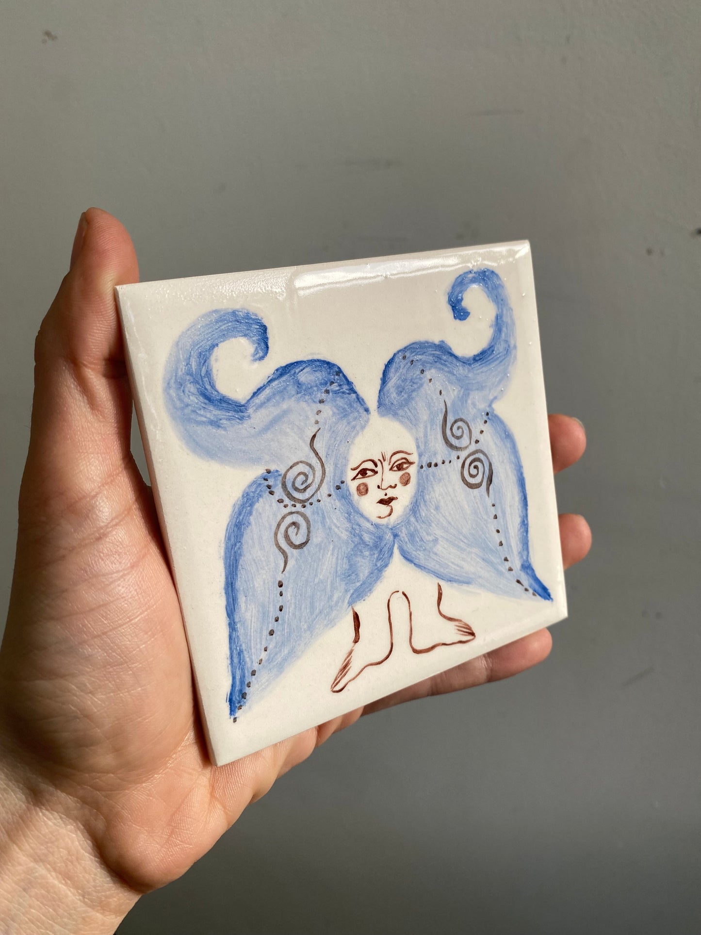 Angel in Blue - Ceramic Tile