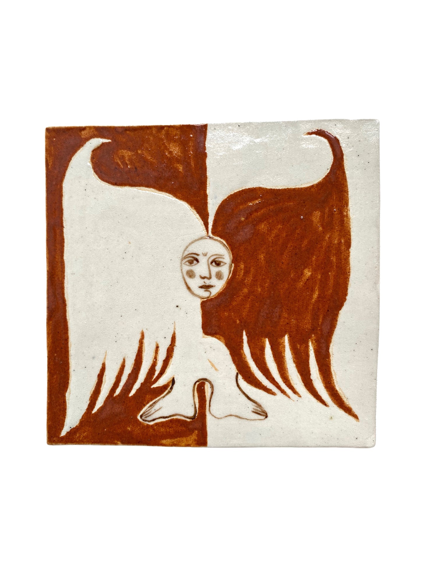 Angel in Rust Red - Ceramic Tile
