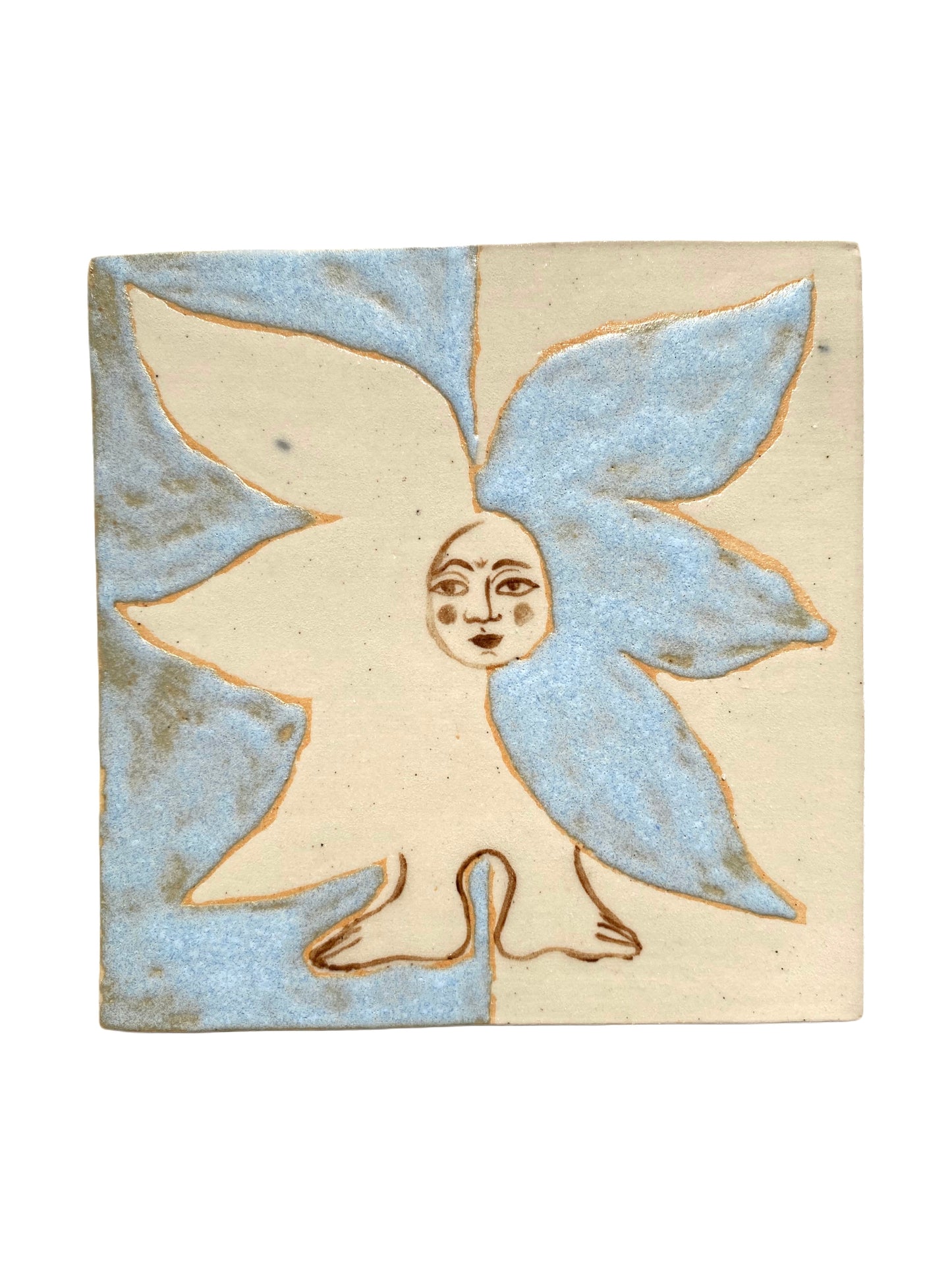 Angel in Blue and White - Ceramic Tile