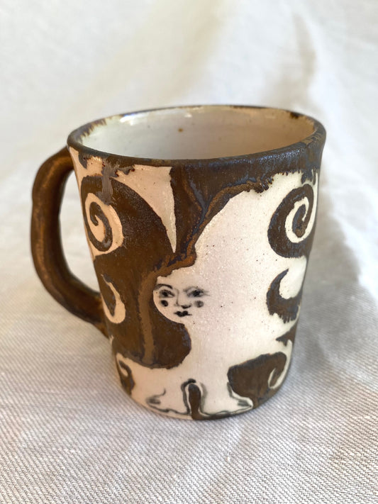 Angel in Gold and White - Medium Coffee Cup