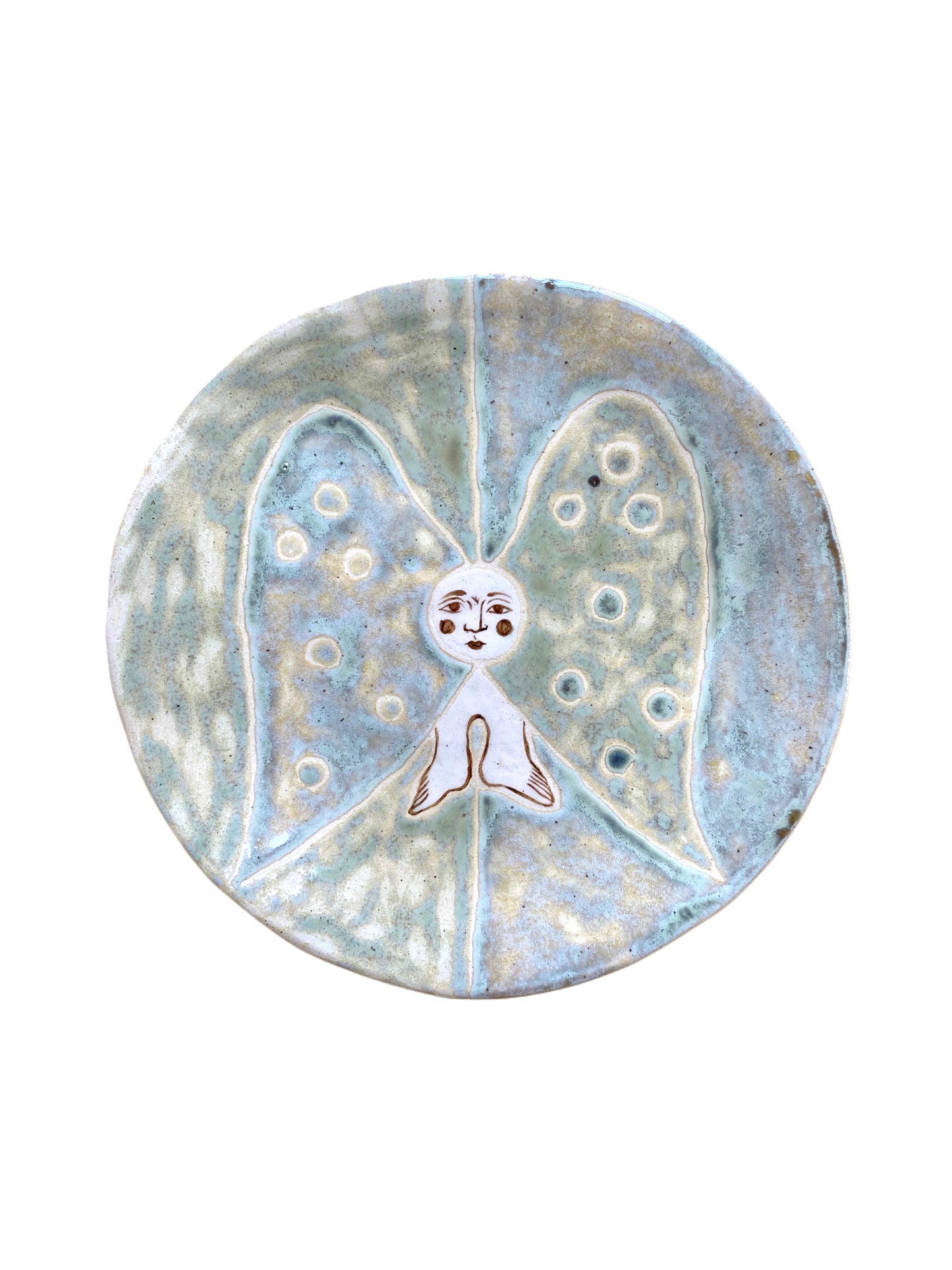 Angel Plate - Blue and Green