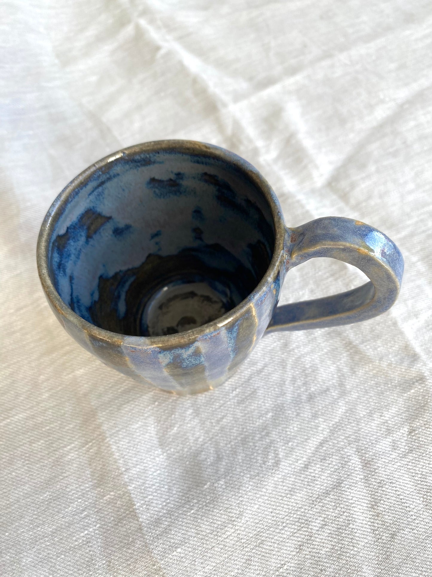 Angel in Blue and Black Shadow- Large Coffee Cup