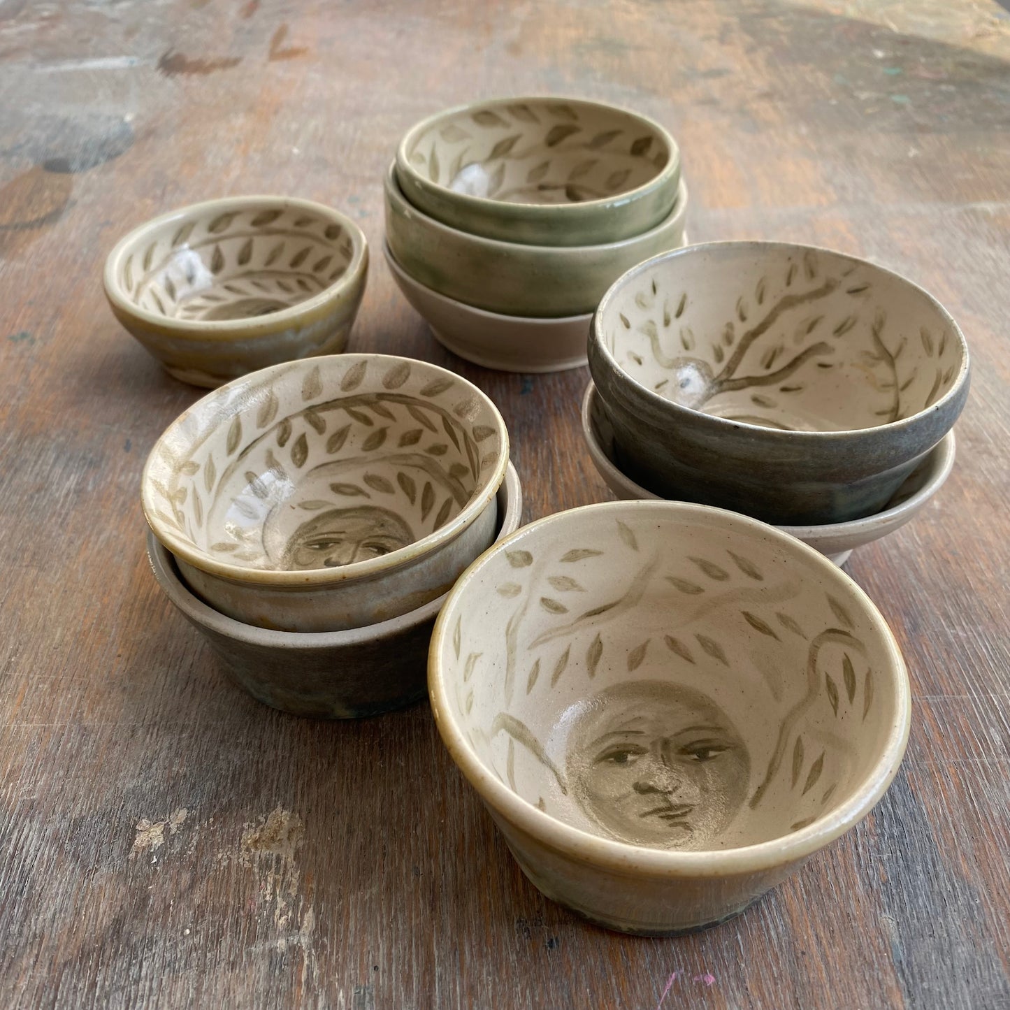 Green Leaves - Trinket Bowl