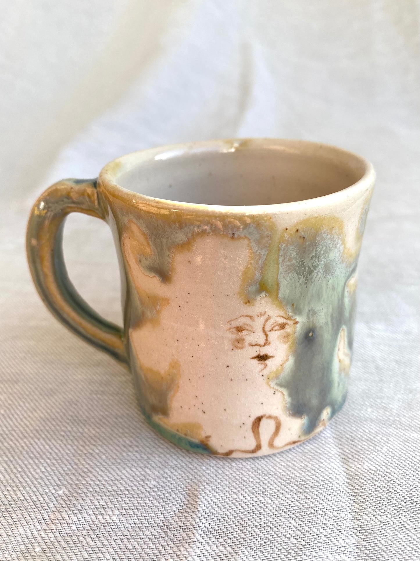 Angel in Soft Blue and White - Medium Coffee Cup