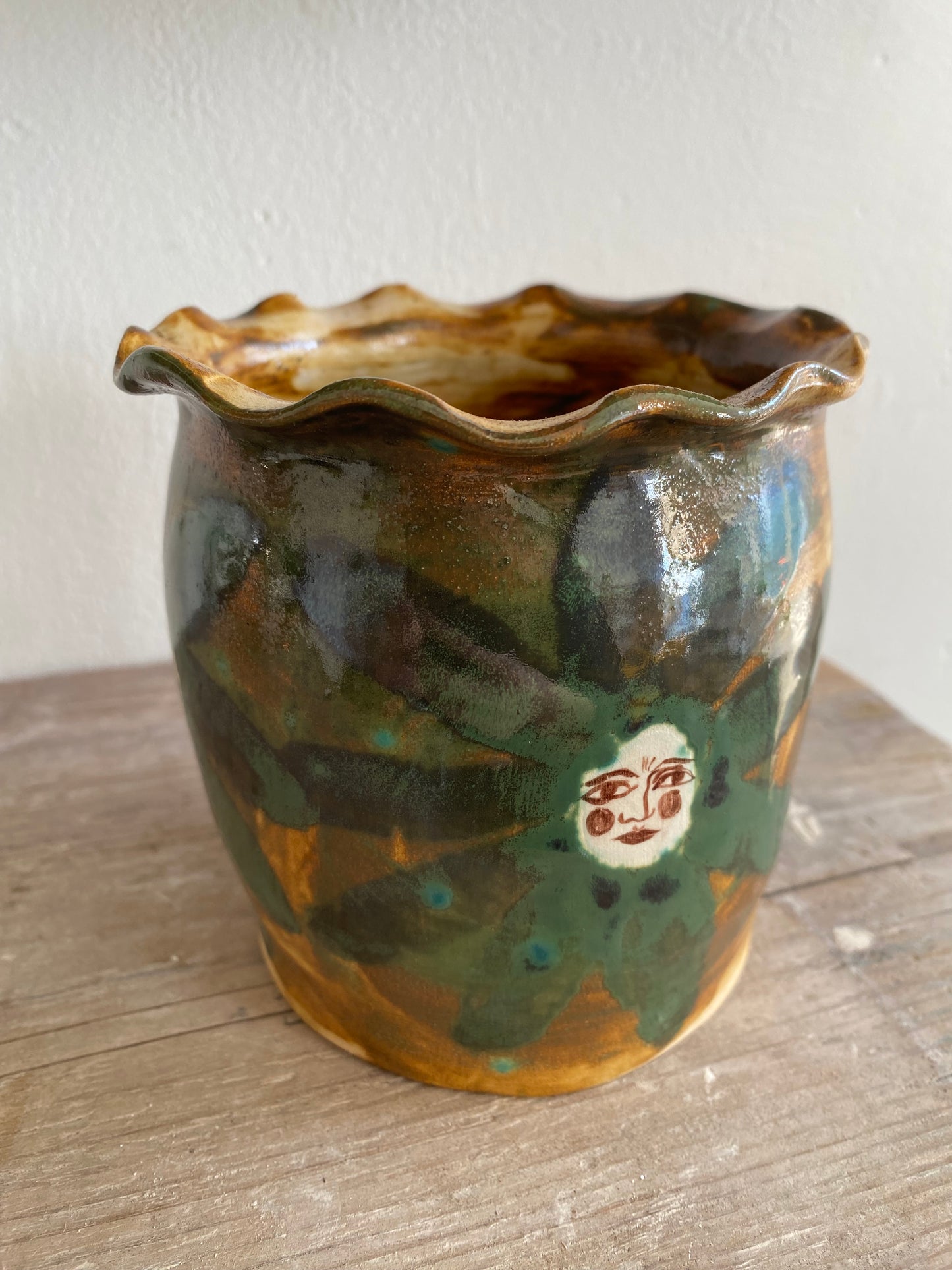 Green Flower Vase