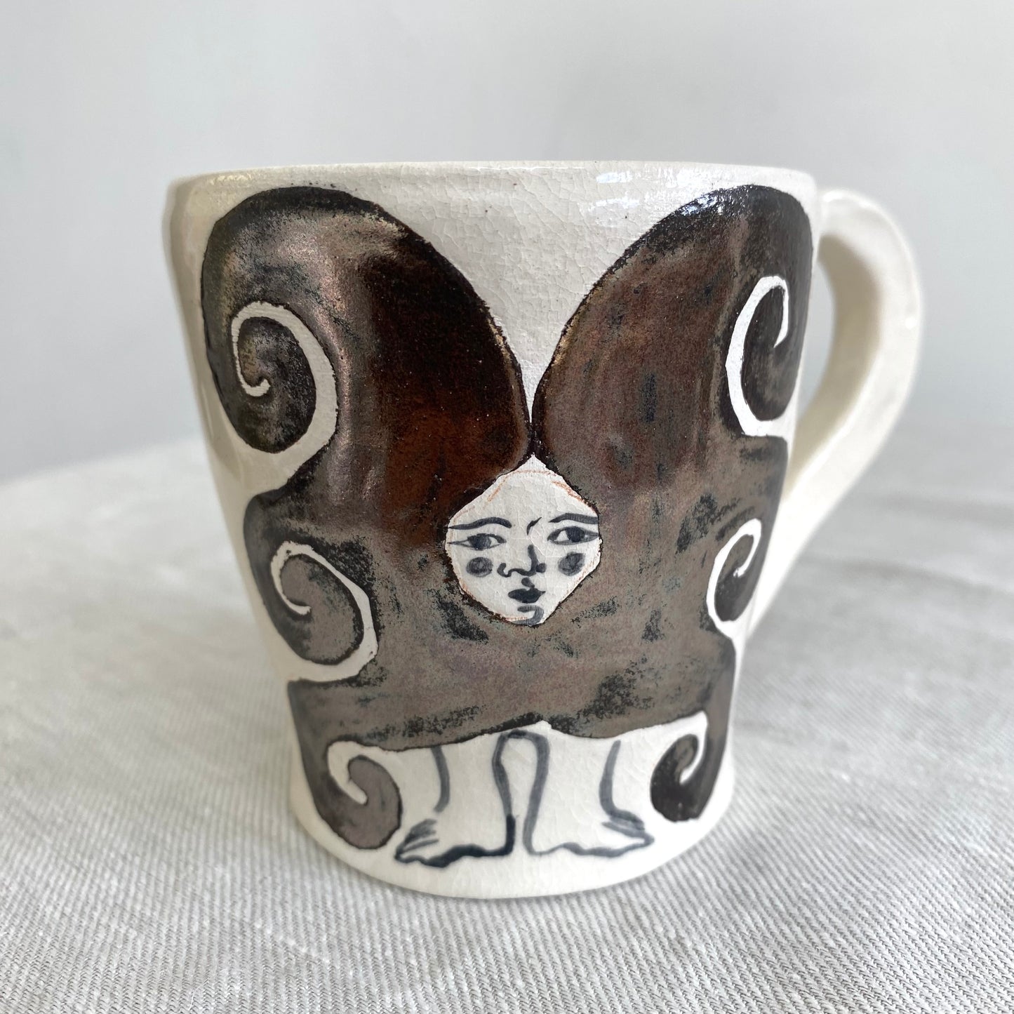 Angel in Chrome and White - Large Coffee Cup