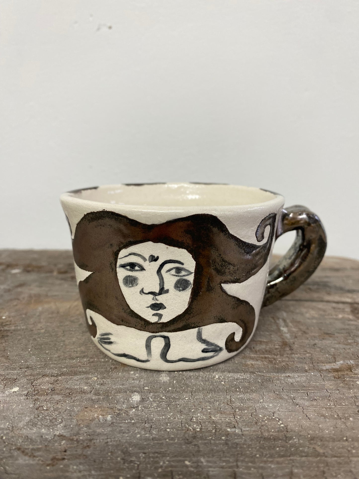 Angel in Chrome and White - Medium Coffee Cup