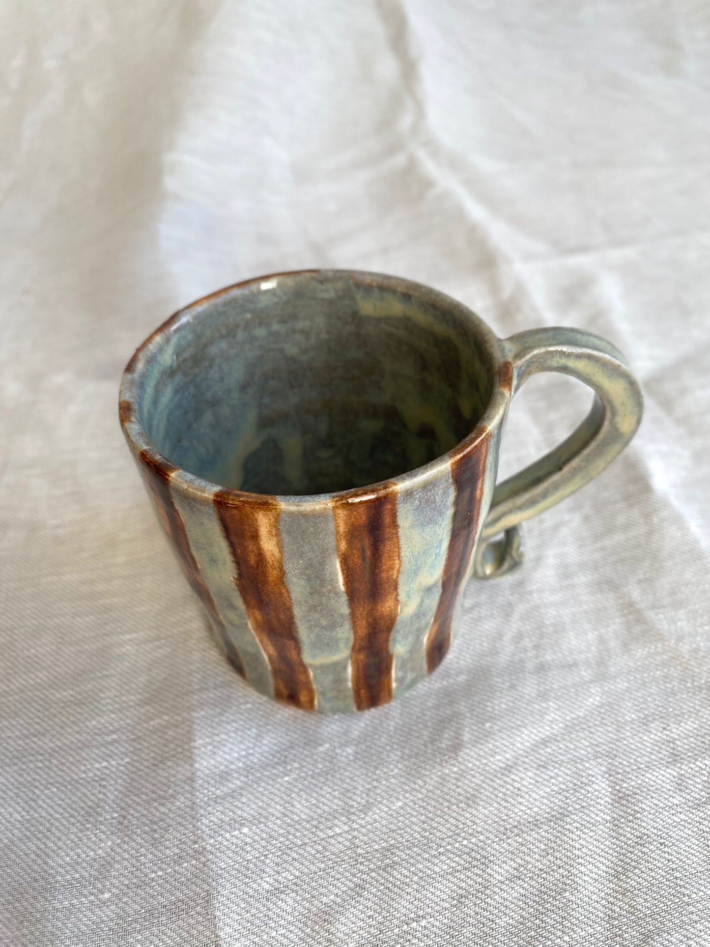 Angel in Soft Blue and Brown - Large Coffee Cup