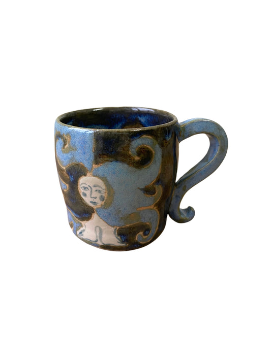 Angel in Blues- Medium Coffee Cup