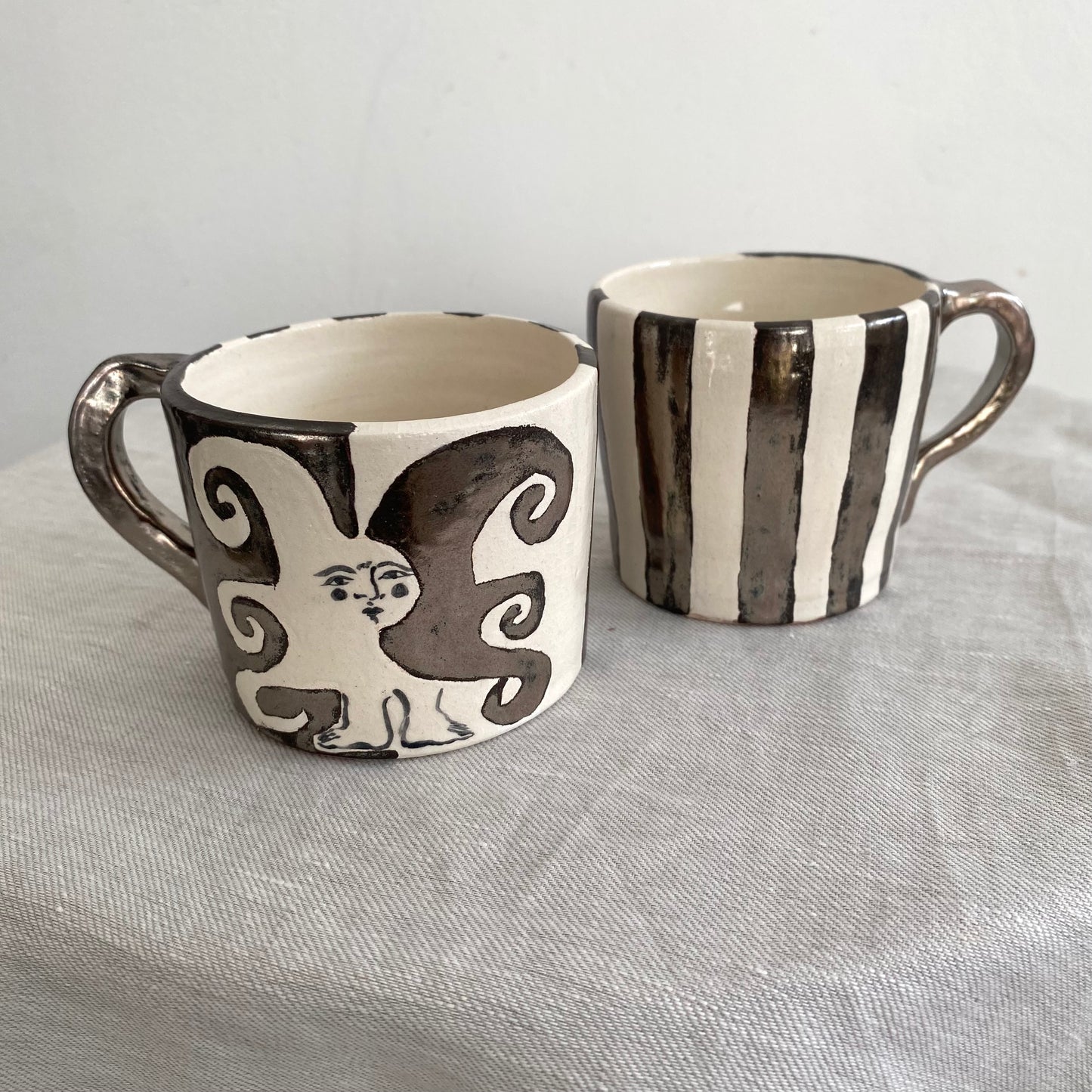 Angel in Chrome and White - Large Coffee Cup