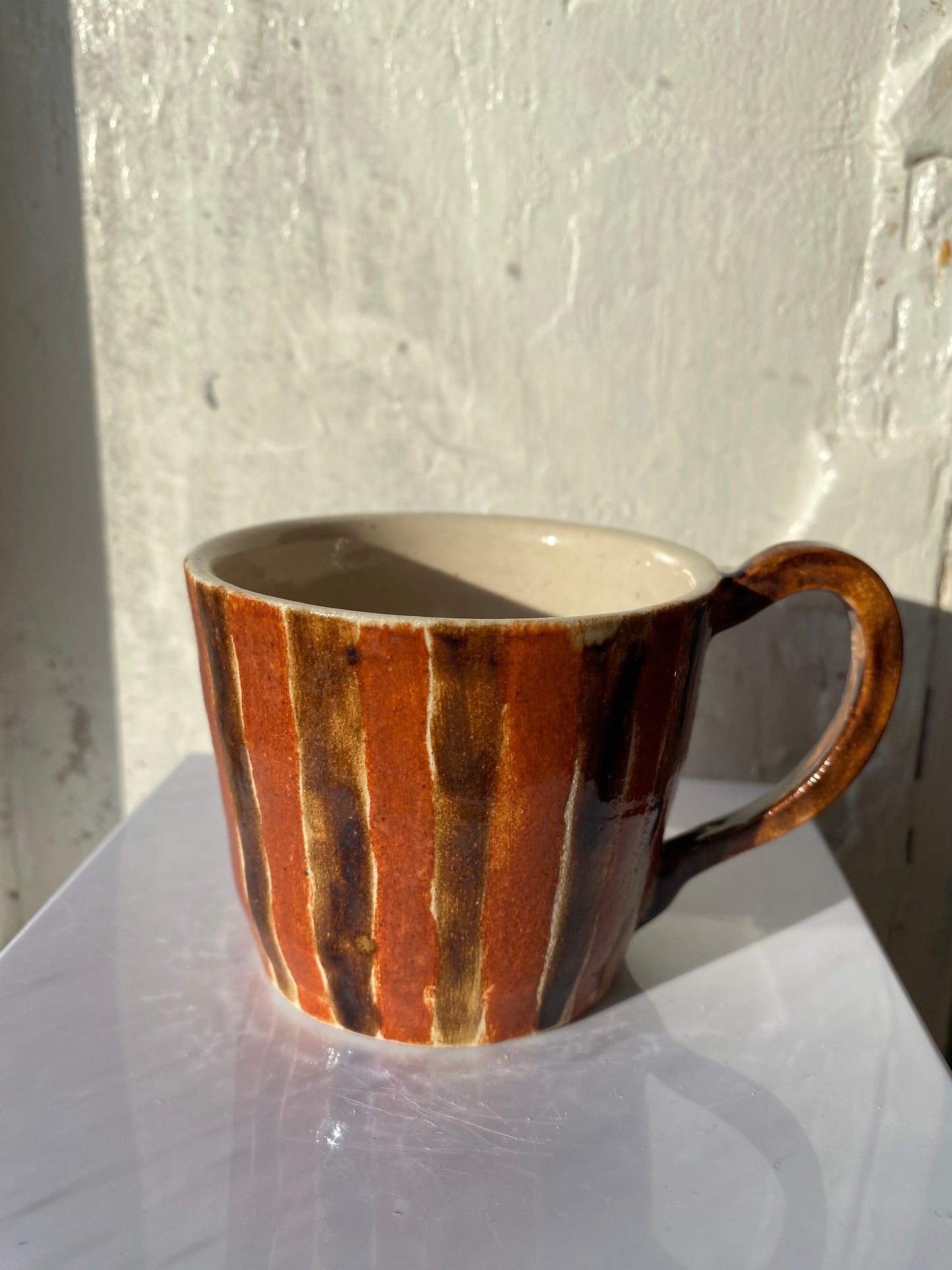 Angel in Rust Red and Brown- Medium Coffee Cup