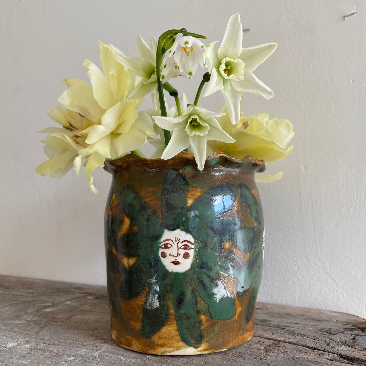 Green Flower Vase