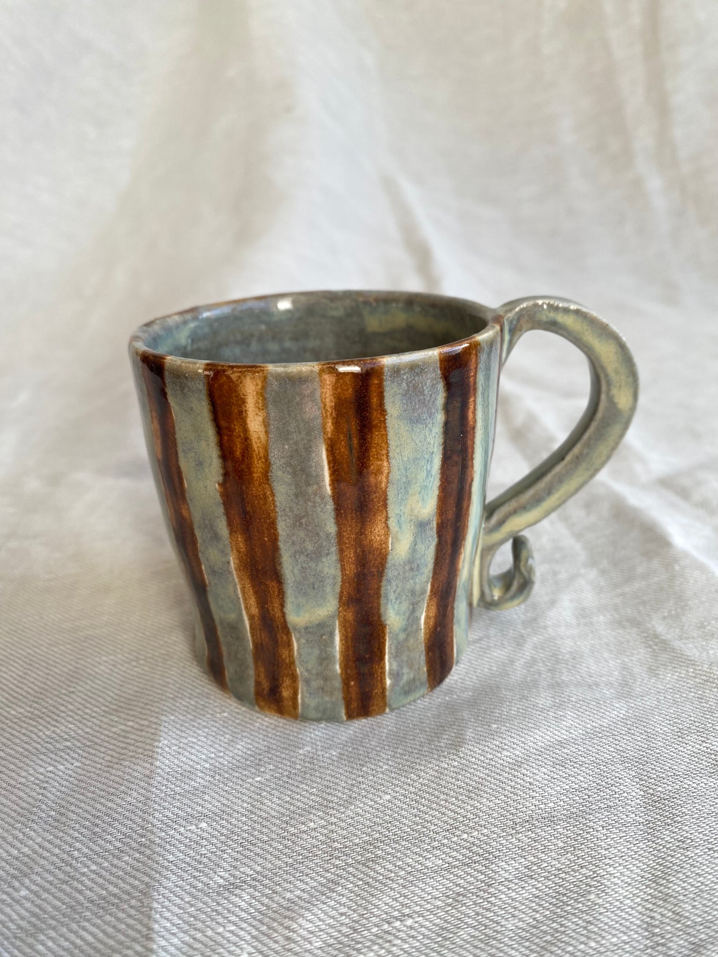 Angel in Soft Blue and Brown - Large Coffee Cup