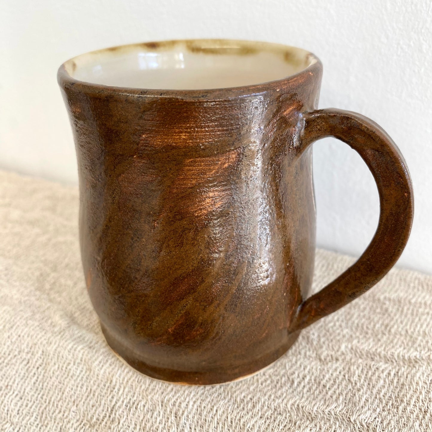 Angel in Reddish Brown and Metallic Black - Large Mug