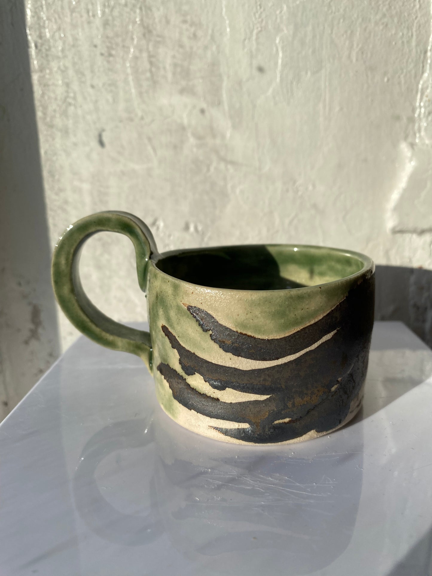 Angel in Green and Gold- Small Coffee Cup