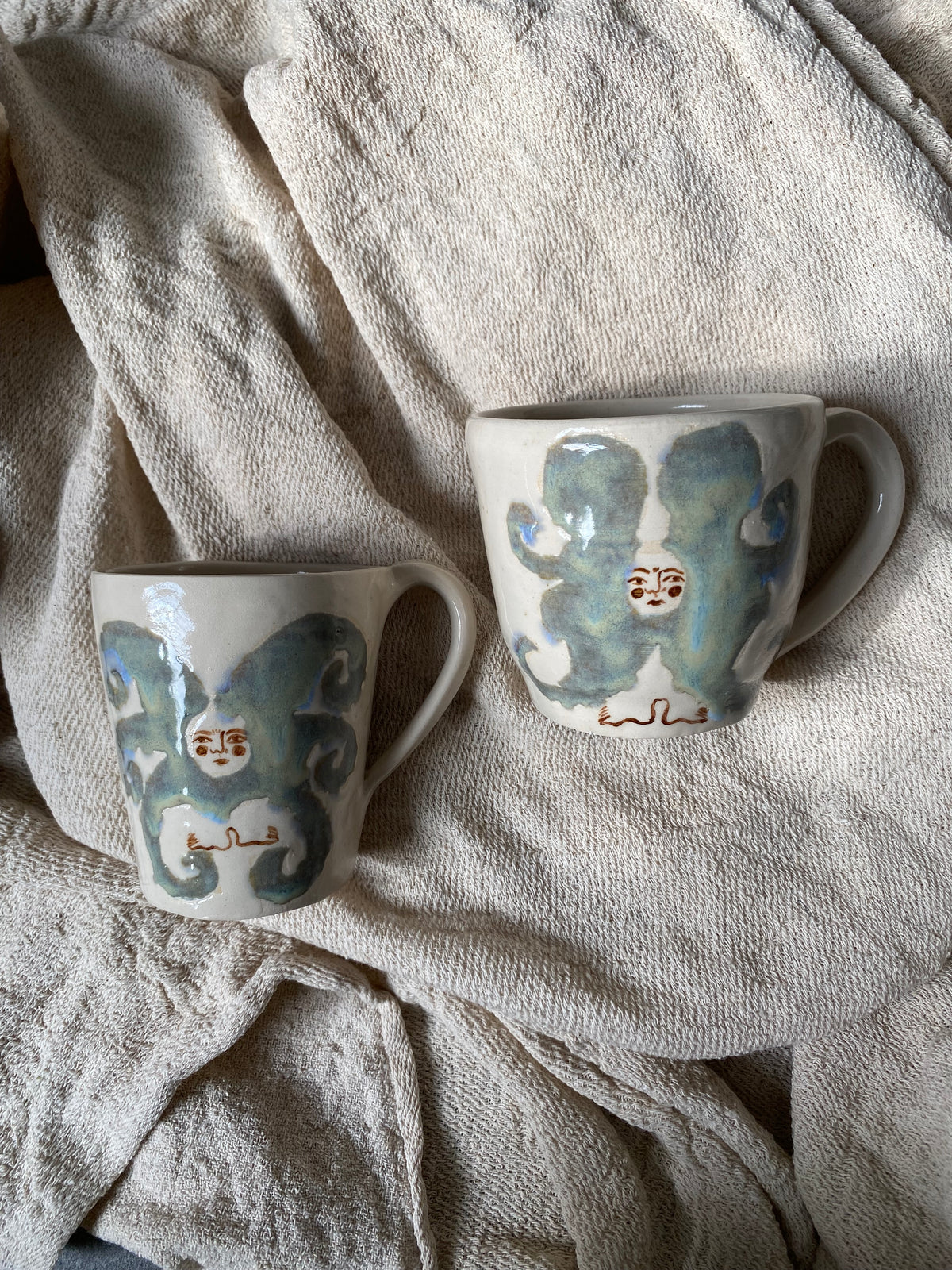Angel Mug in Soft Blue