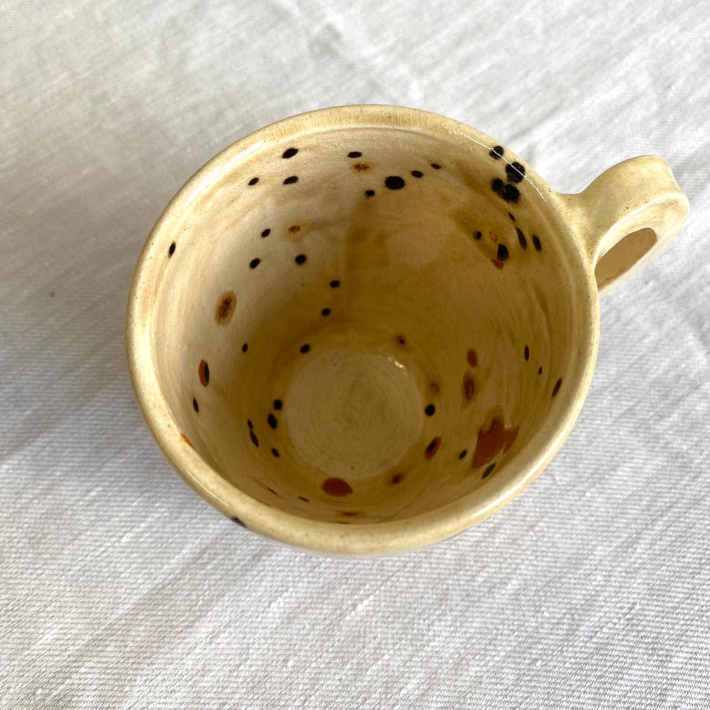 Angel in Terracotta and Spotted Cream - Medium Coffee Cup