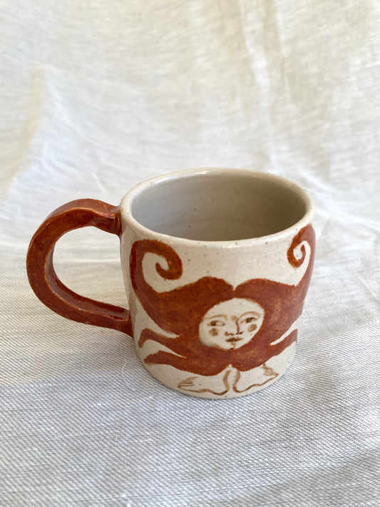 Angel in Rust Red and White- Medium Coffee Cup