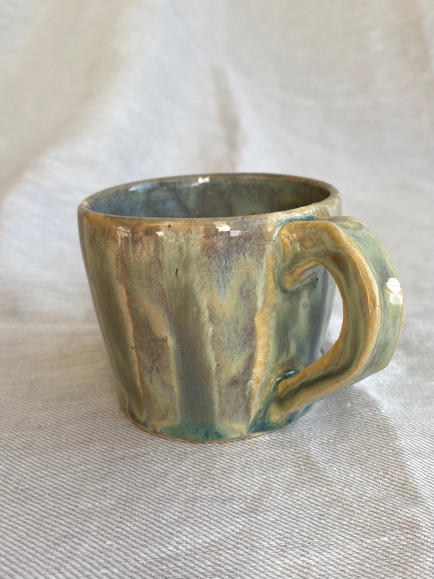 Angel in Soft Blue and Gold - Medium Coffee Cup