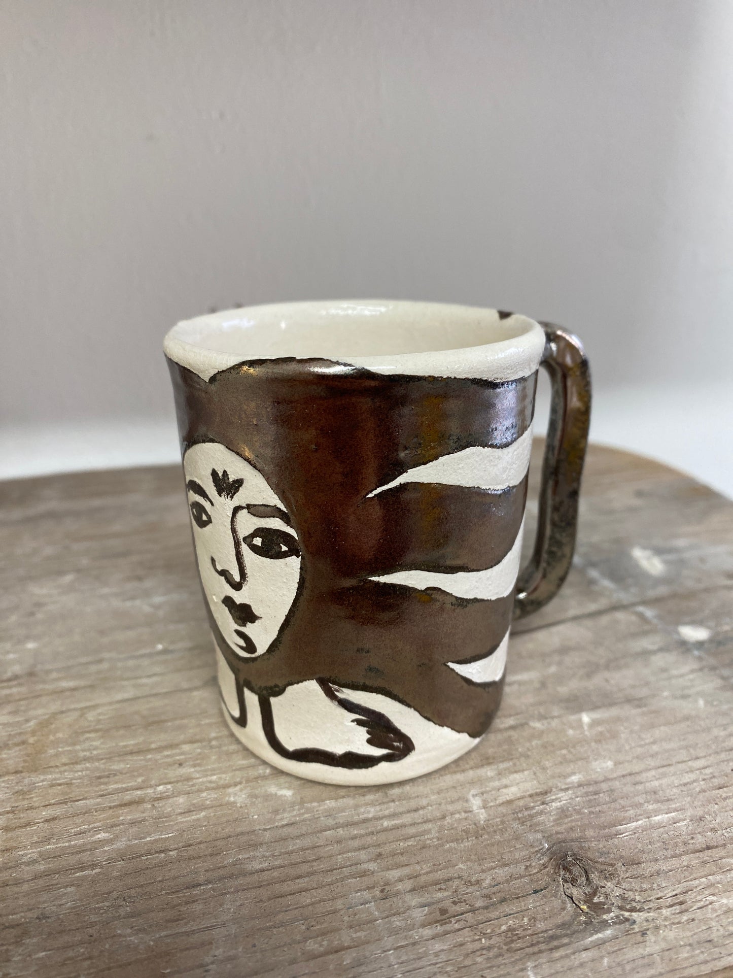 Angel in Chrome and White - Medium Coffee Cup