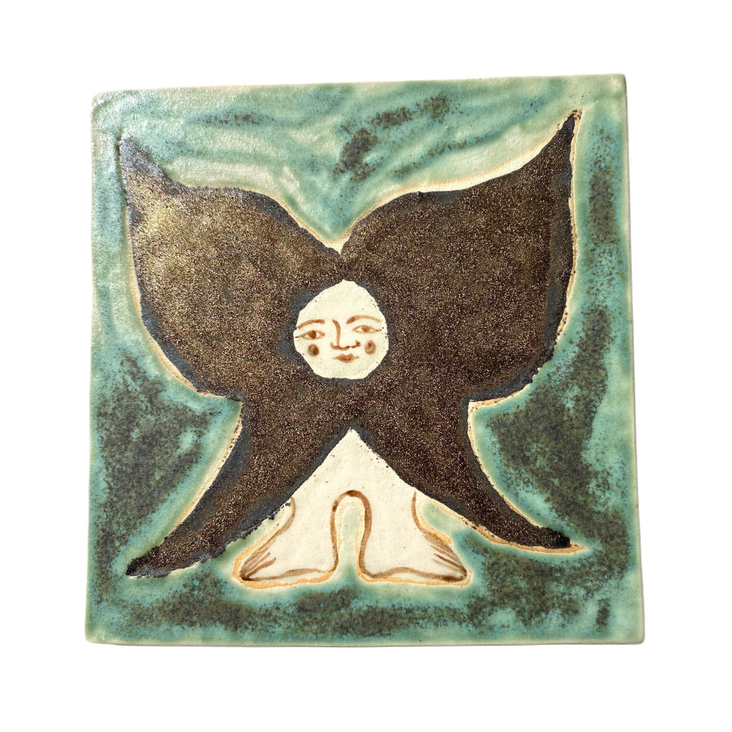 Angel in Turmaline & Gold - Ceramic Tile