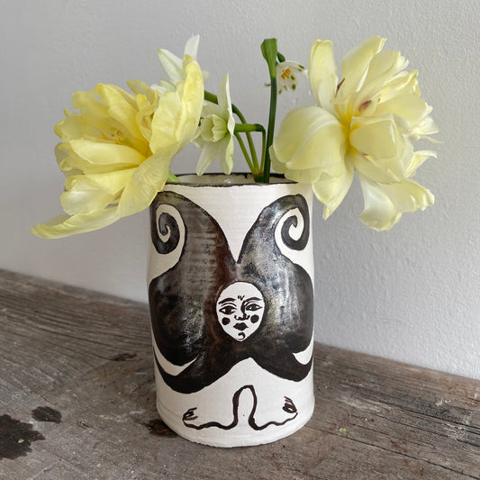 Chrome Angel Vase