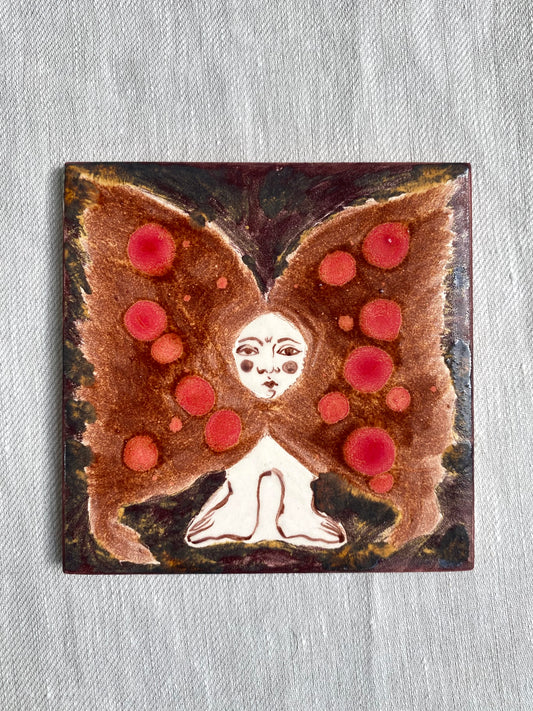 Angel in Aventurine and Dragons Breath - Ceramic Tile
