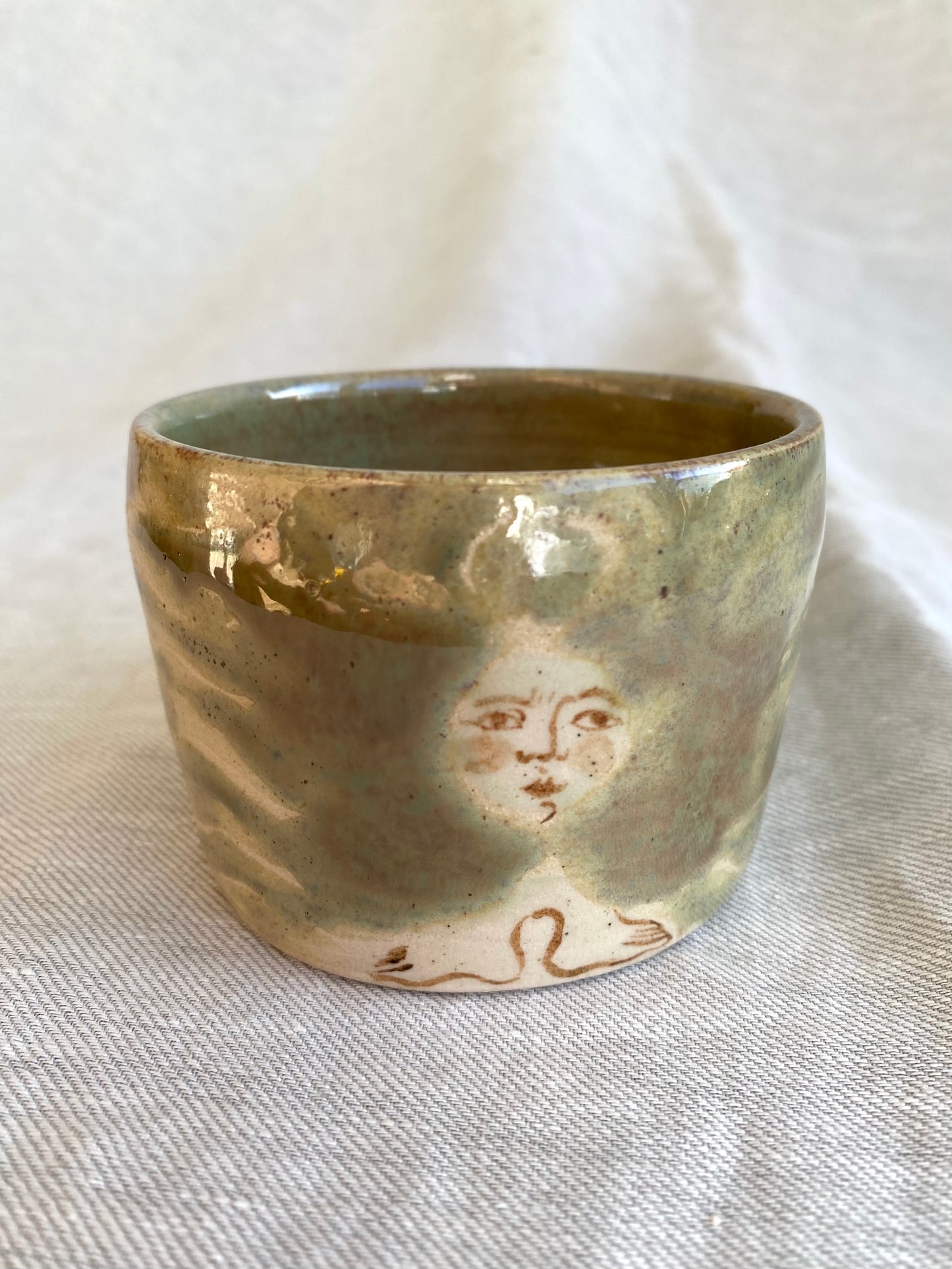 Angel in Soft Greens - Medium Coffee Cup