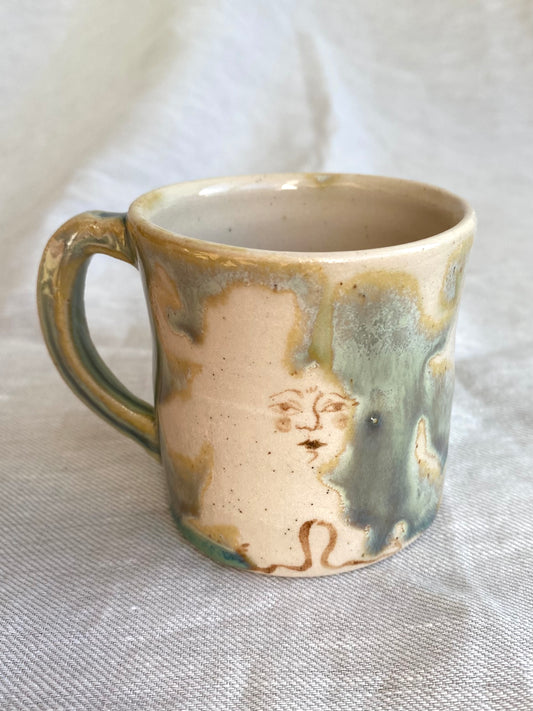Angel in Soft Blue and White - Medium Coffee Cup
