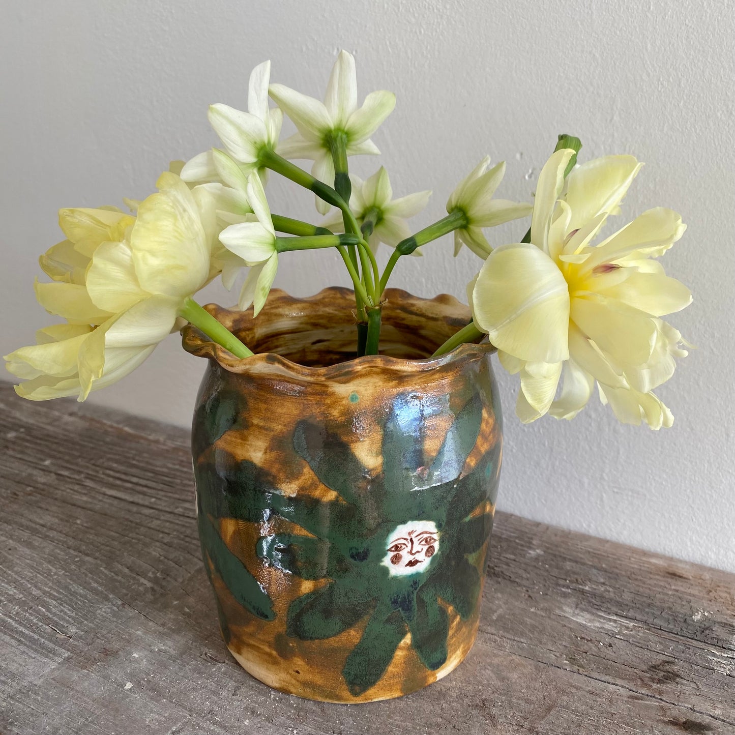 Green Flower Vase
