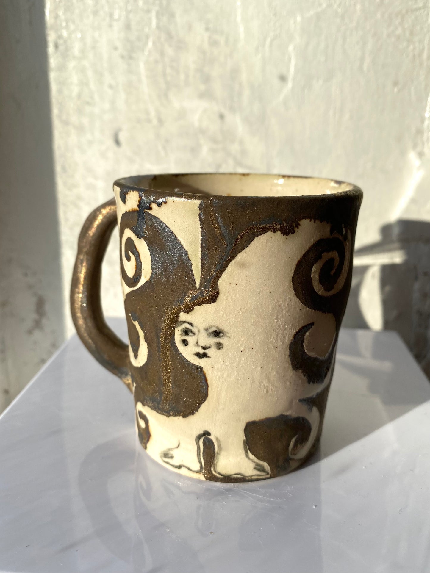 Angel in Gold and White - Medium Coffee Cup