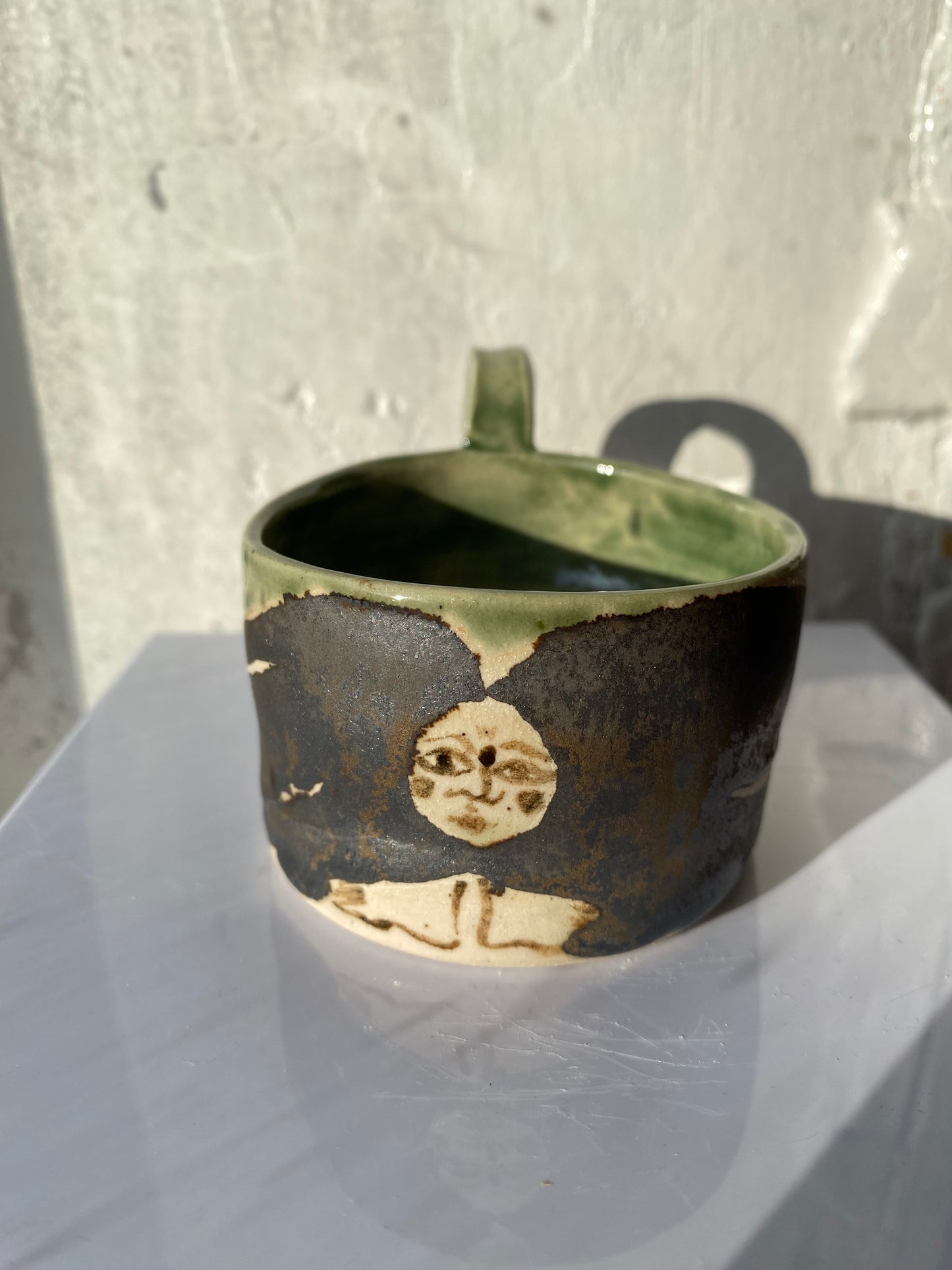 Angel in Green and Gold- Small Coffee Cup
