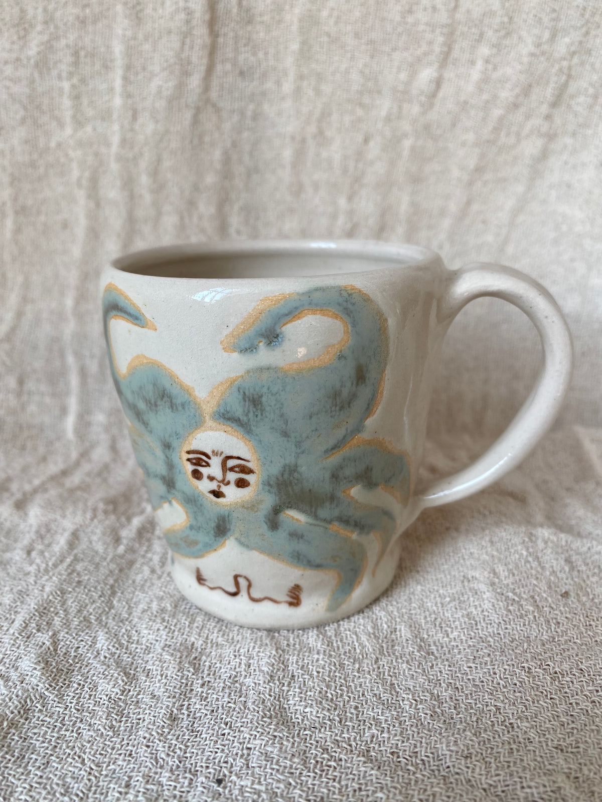 Angel Mug in Stony Blue