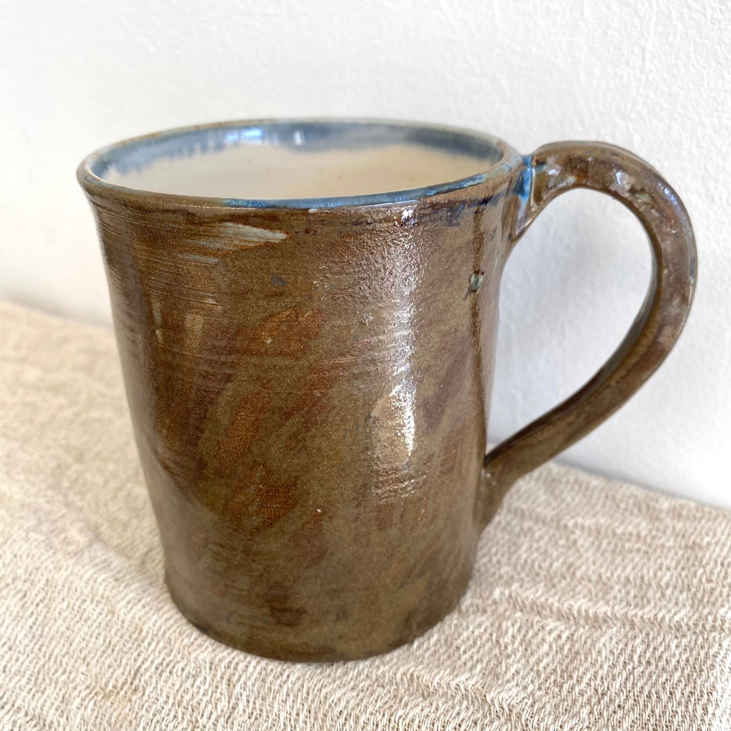 Angel in Brown and Metallic Black - Large Mug