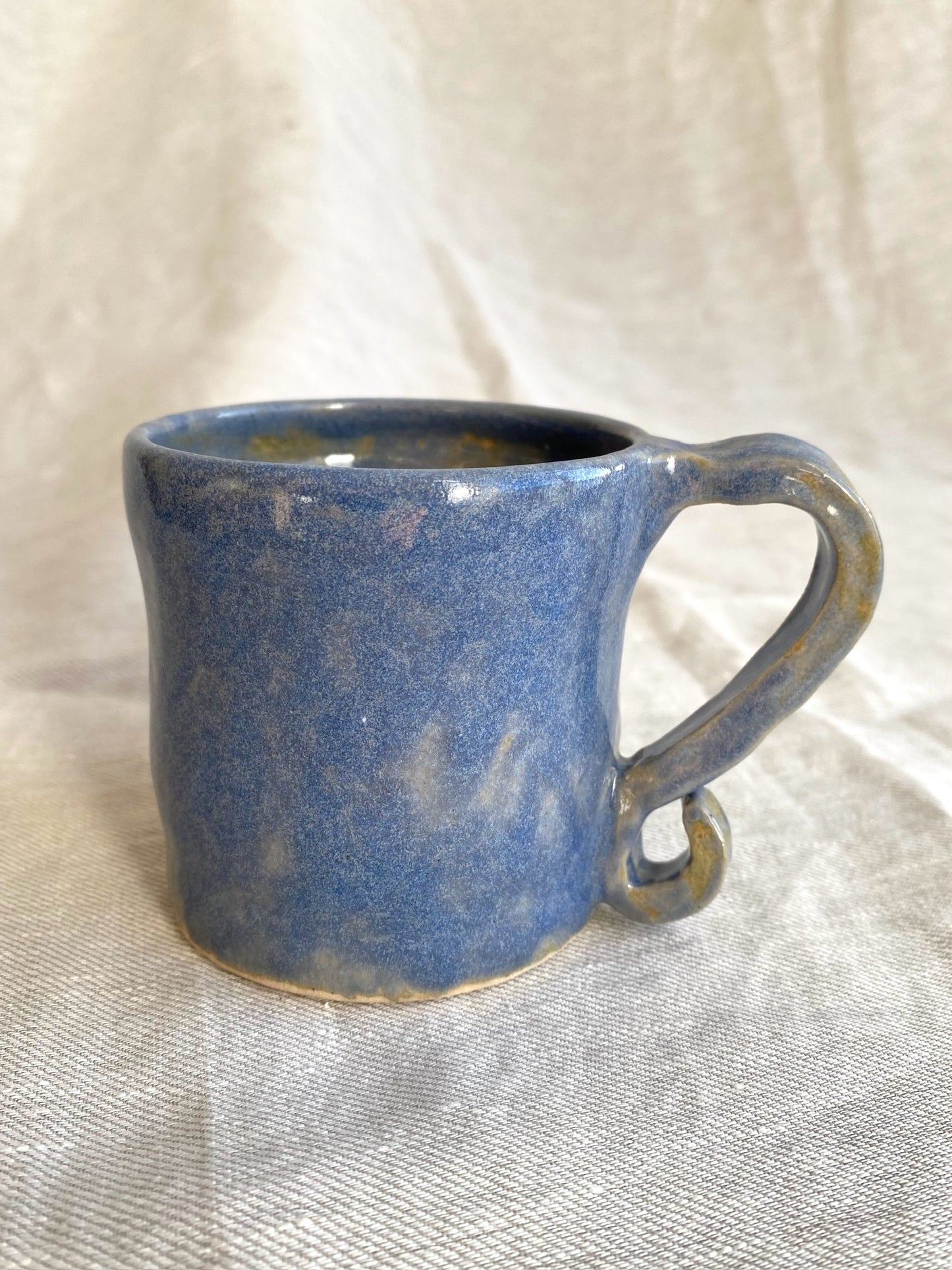 Angel in Bright Blue and Gold- Large Coffee Cup