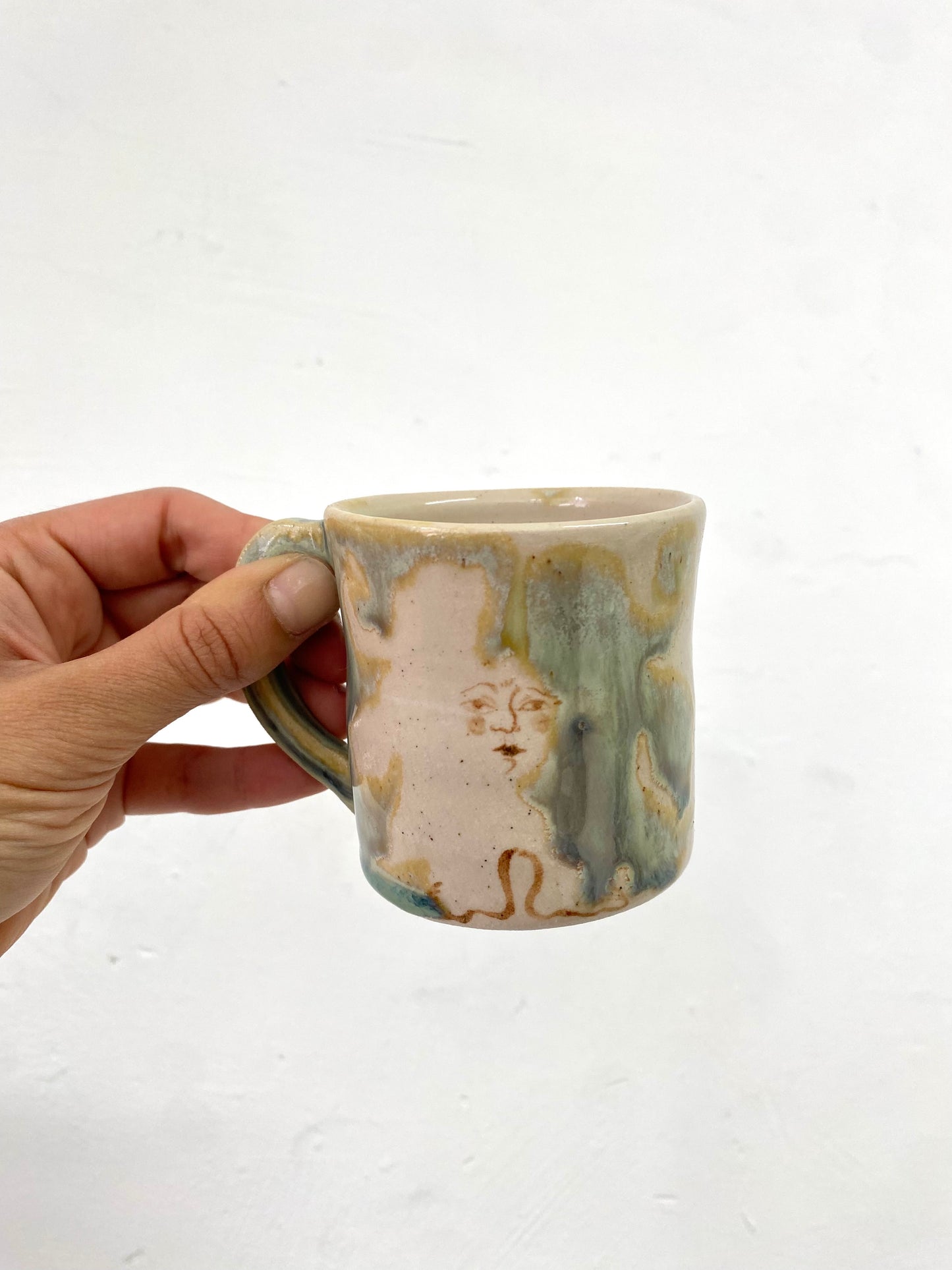 Angel in Soft Blue and White - Medium Coffee Cup