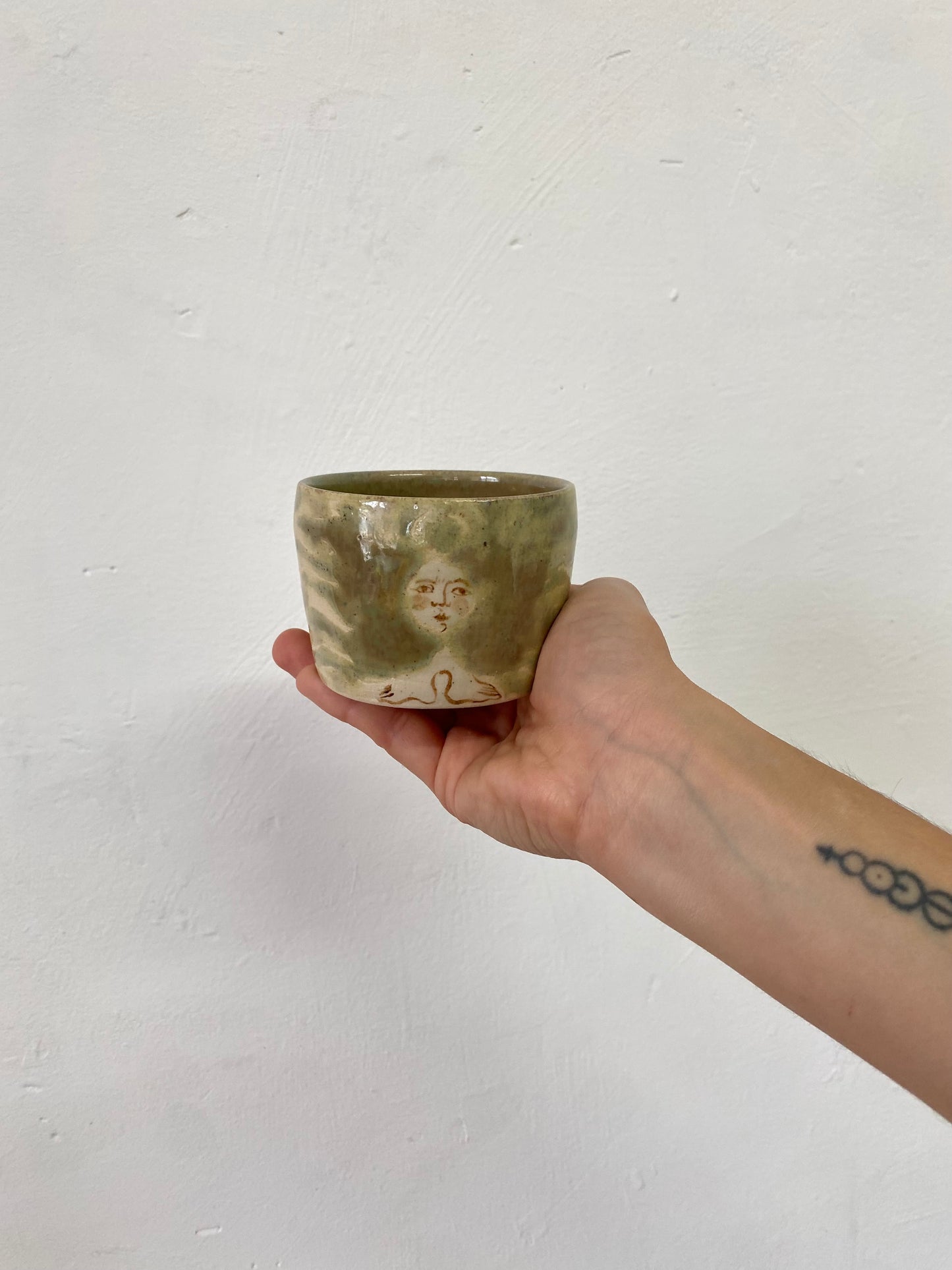 Angel in Soft Greens - Medium Coffee Cup
