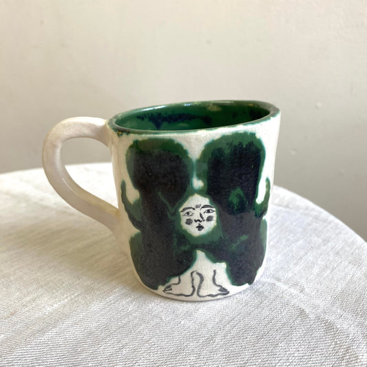 Angel in Green and White - Medium Coffee Cup