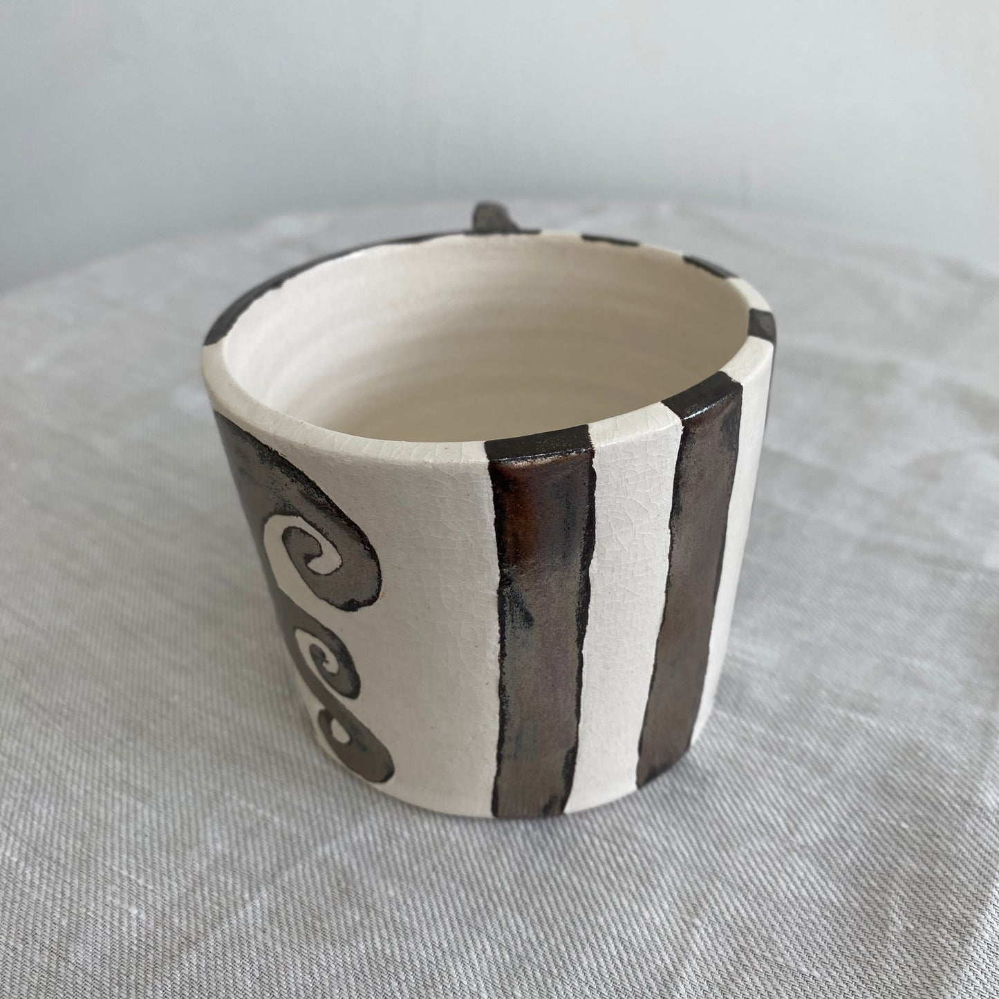 Angel in Chrome and White - Large Coffee Cup