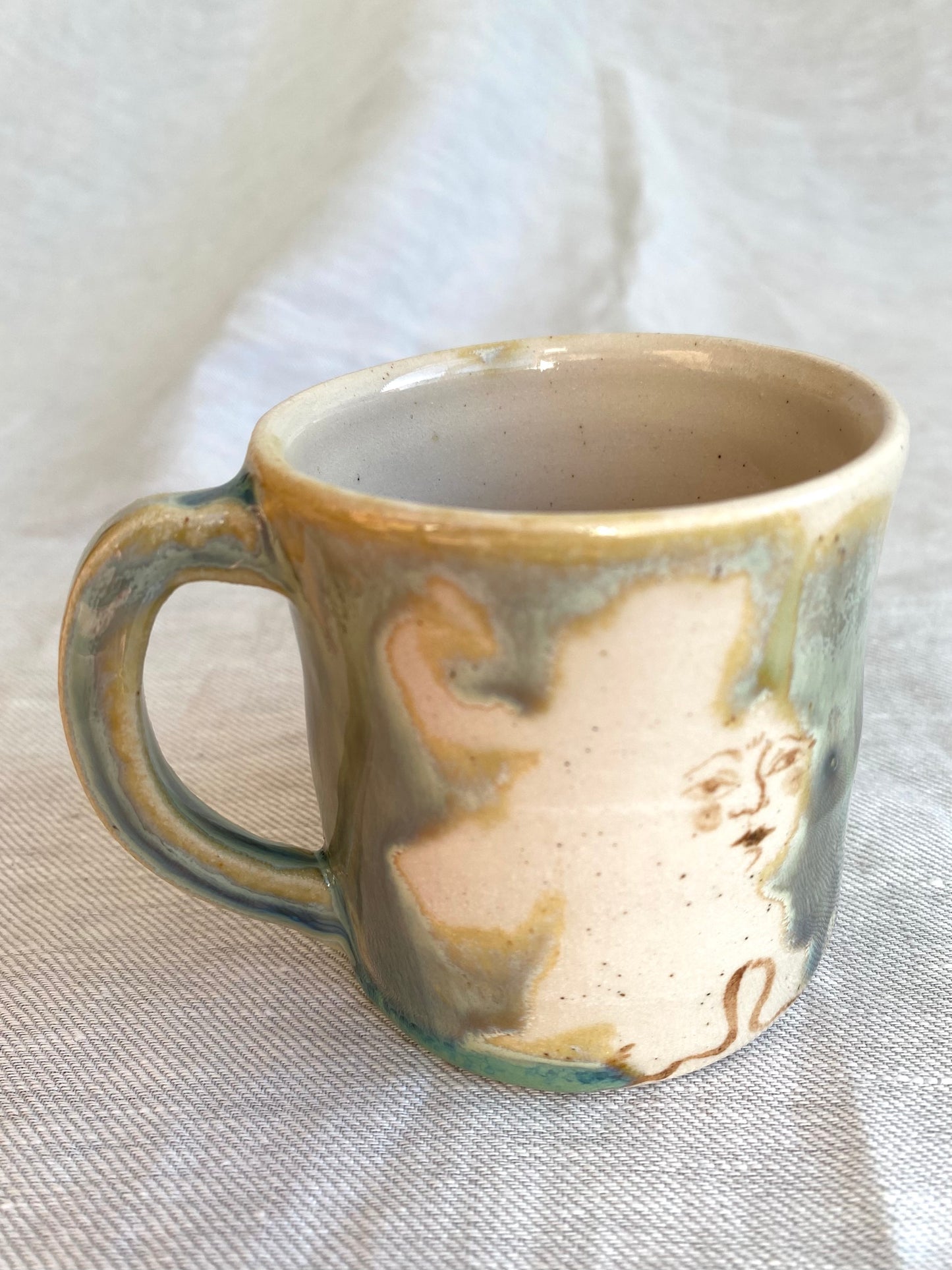 Angel in Soft Blue and White - Medium Coffee Cup
