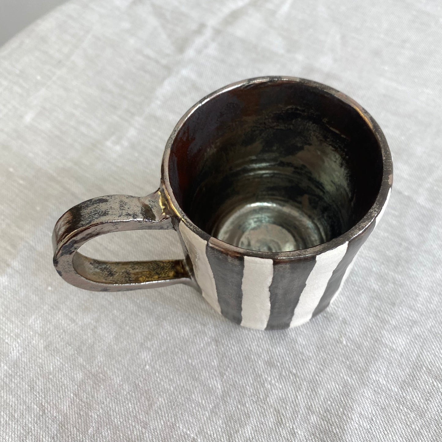 Angel in Chrome and White - Large Coffee Cup