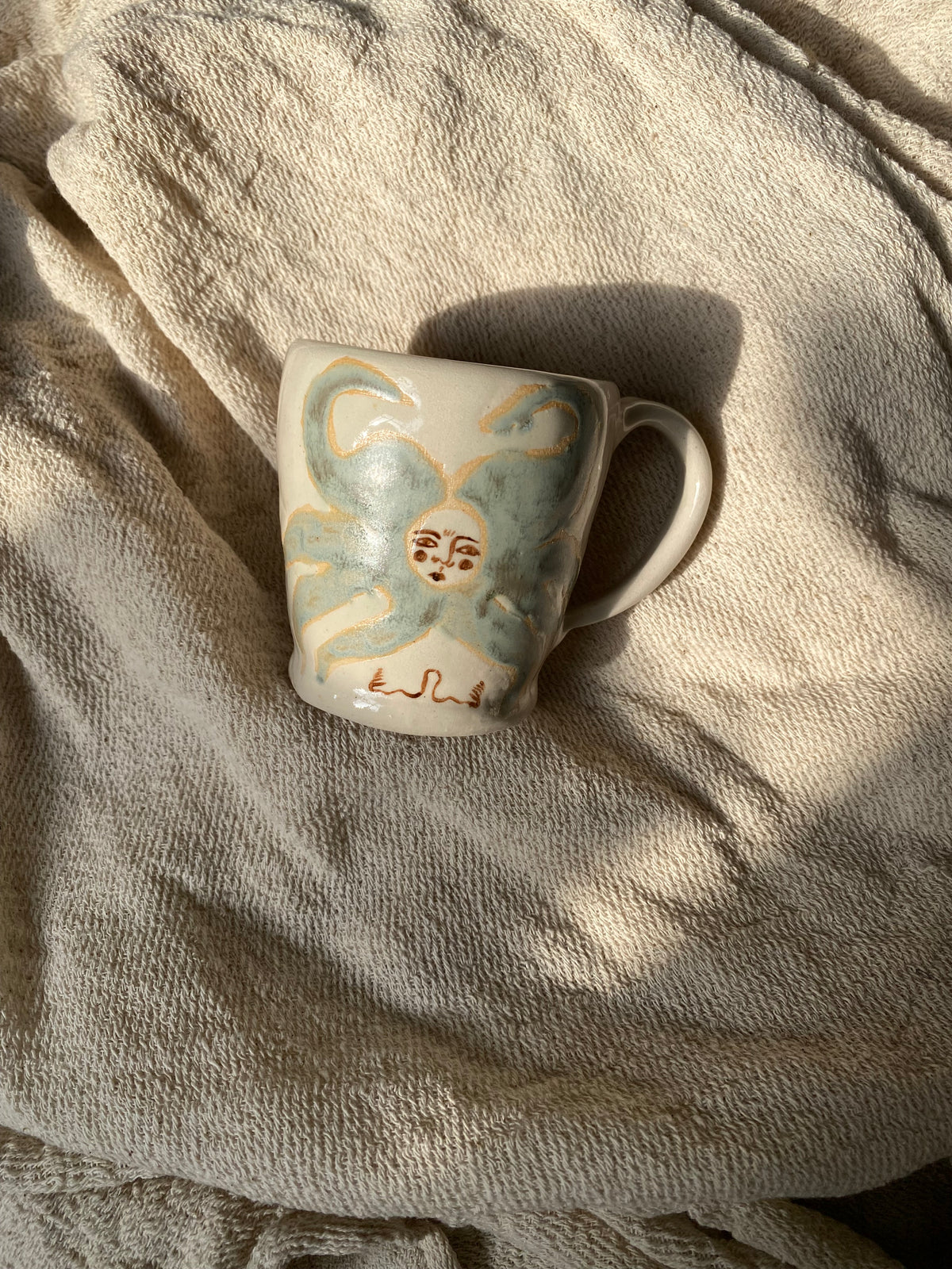 Angel Mug in Stony Blue